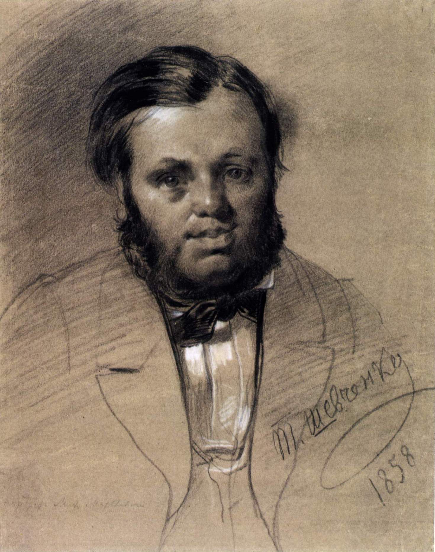 Шевченко Т.. Портрет Михаила Лазаревского. 1858