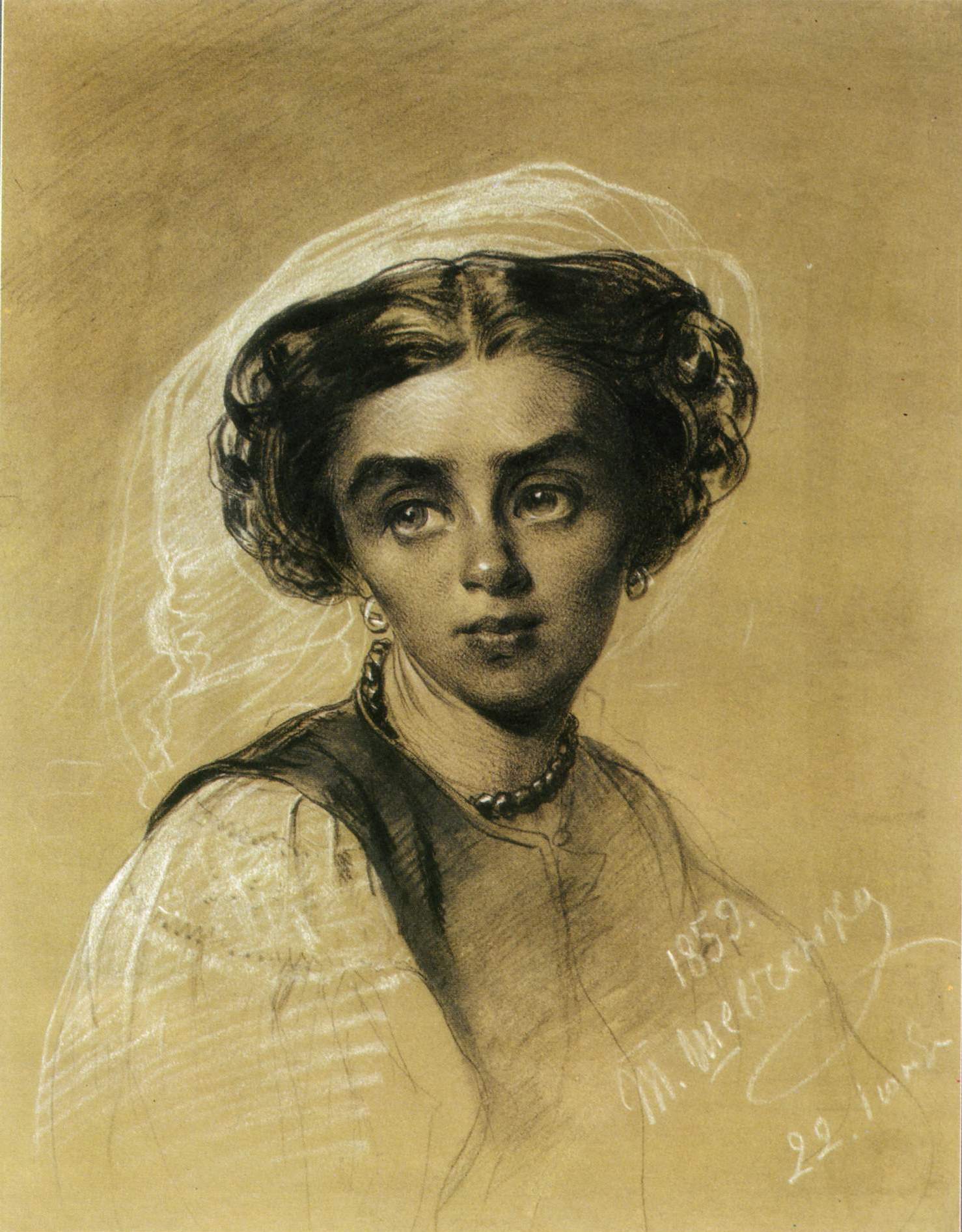 Шевченко Т.. Портрет Марии Максимович. 1859