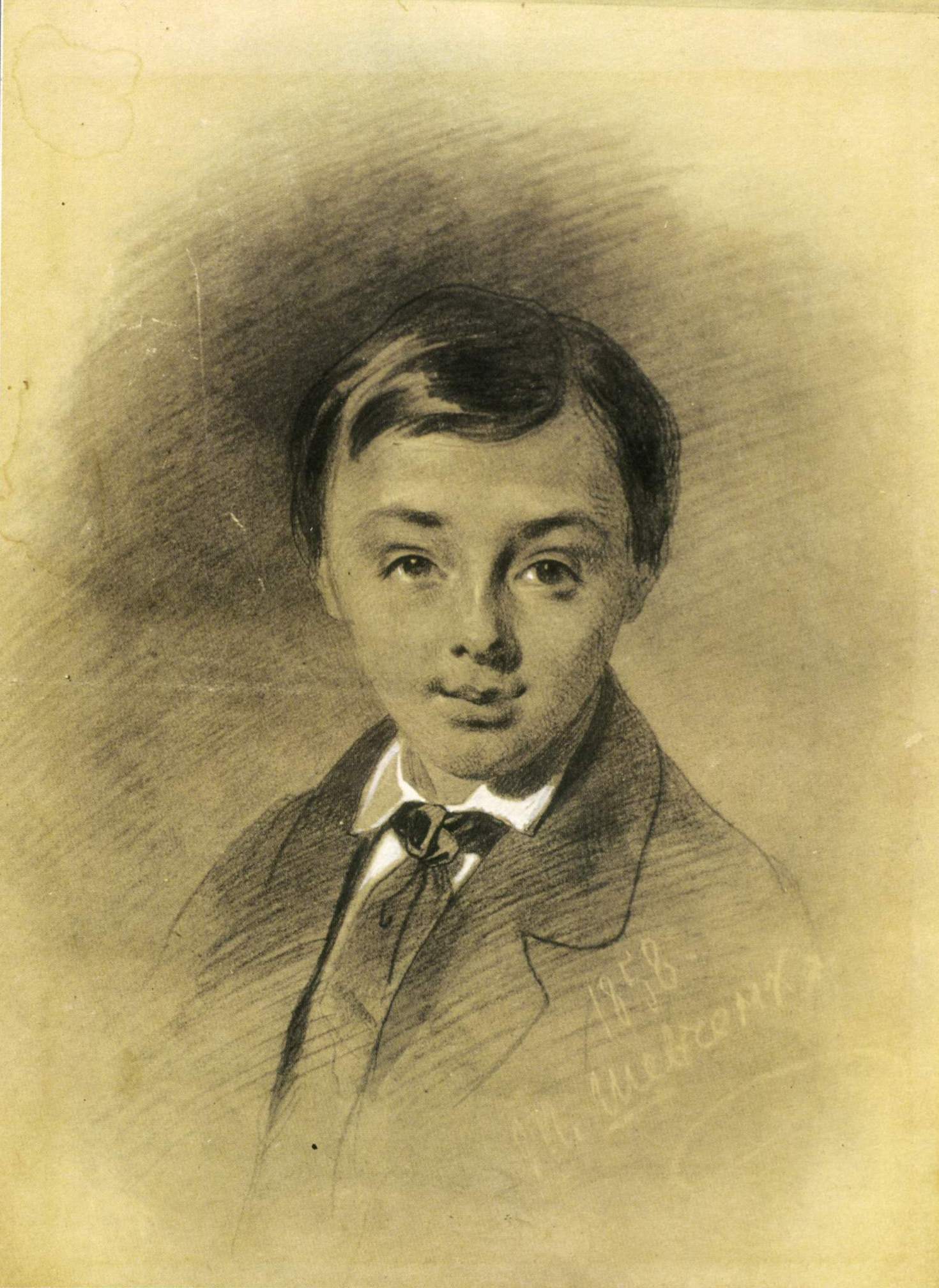 Шевченко Т.. Портрет Бориса Суханова-Подколзина. 1858