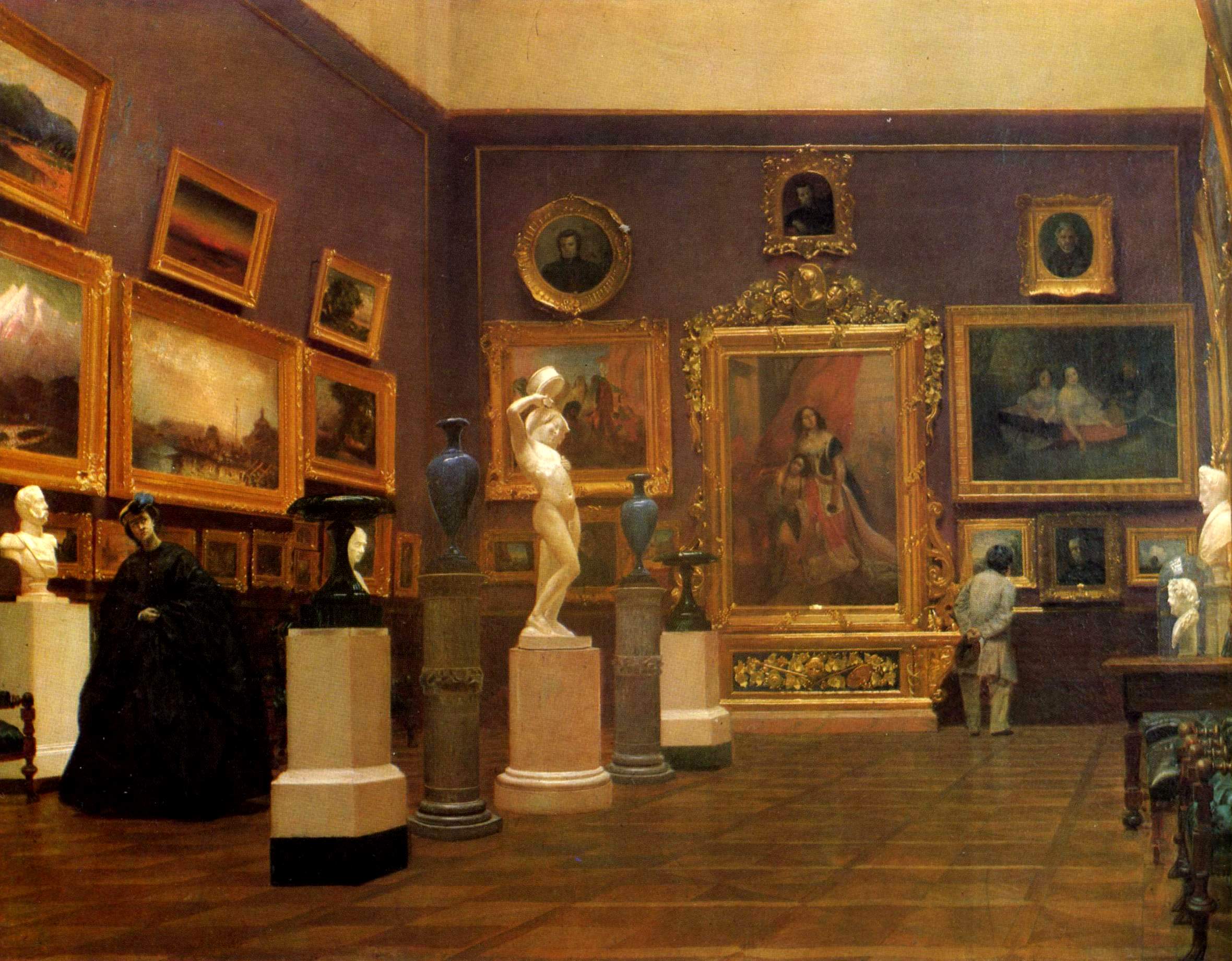 Гребнев. Интерьер картинной галереи В.А. Кокорева. 1864 