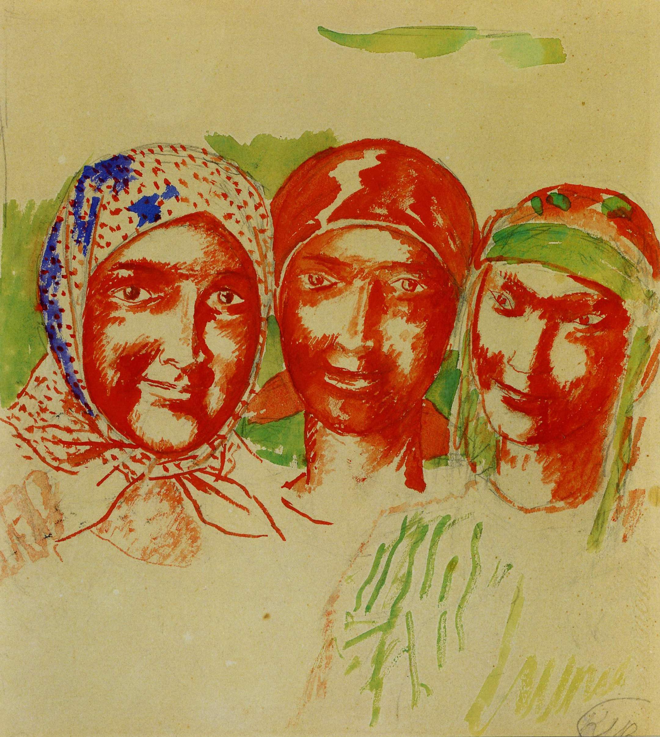 Петров-Водкин. Союзницы . 1926 