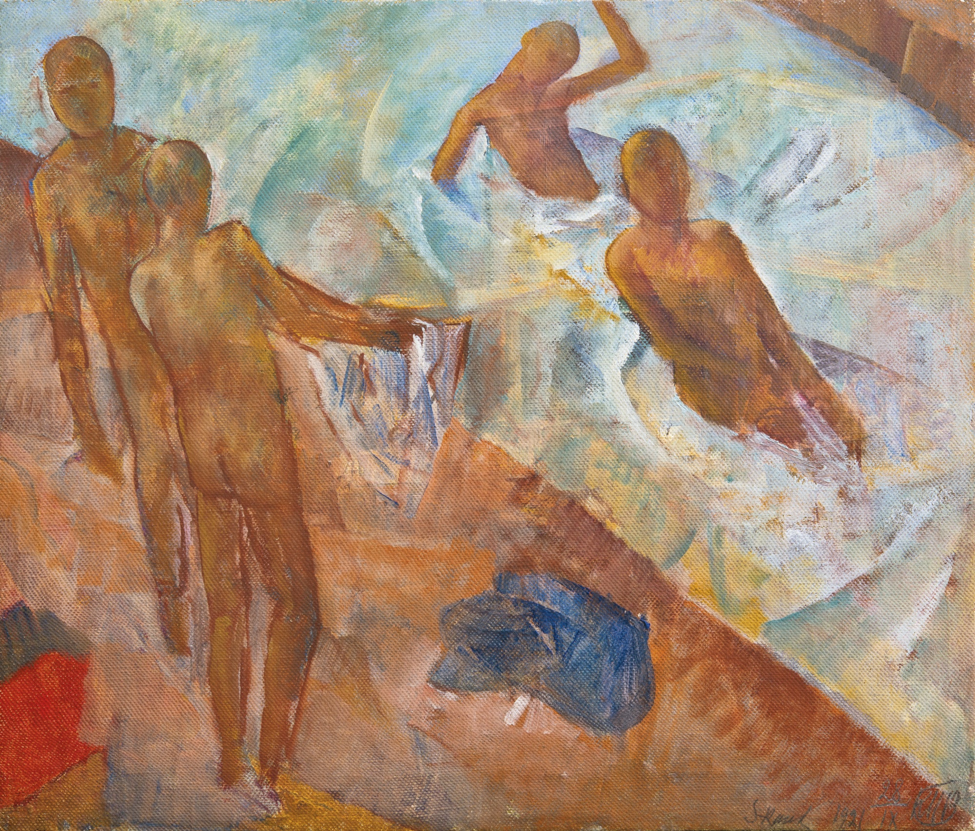 Петров-Водкин. Купание мальчиков. 1921