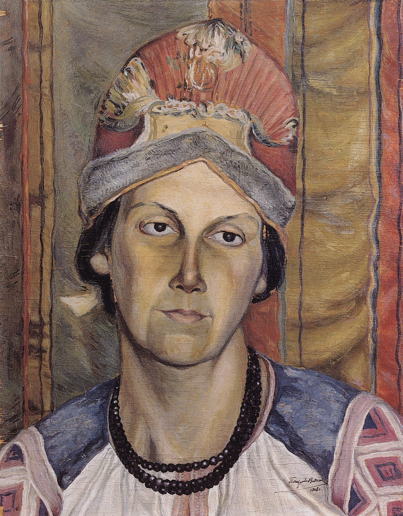 Петров-Водкин. Женский портрет (Портрет неизвестной). 1908