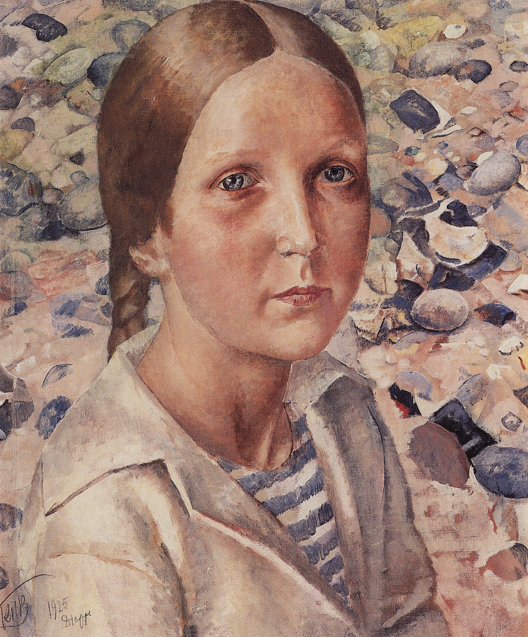 Петров-Водкин. Девочка на пляже. 1925
