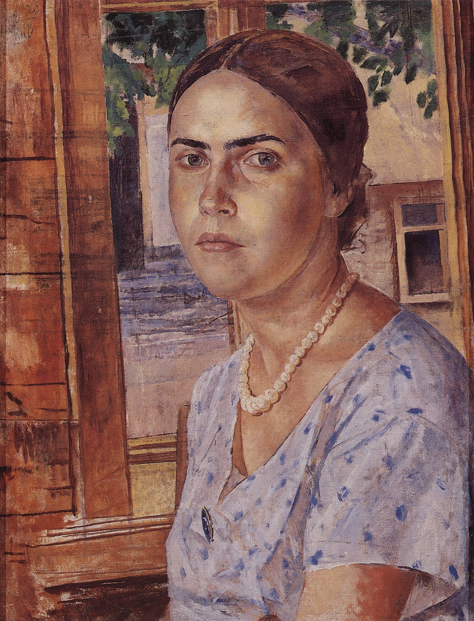 Петров-Водкин. Девушка у окна. 1928