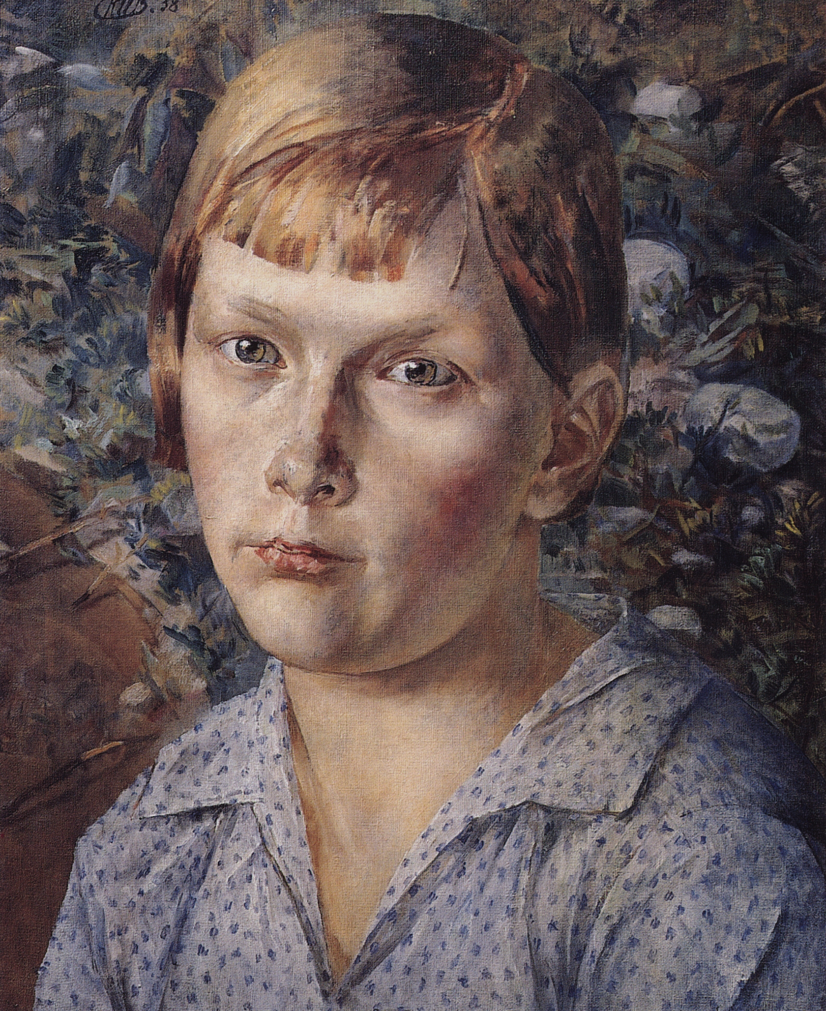 Петров-Водкин. Девочка в лесу. 1938