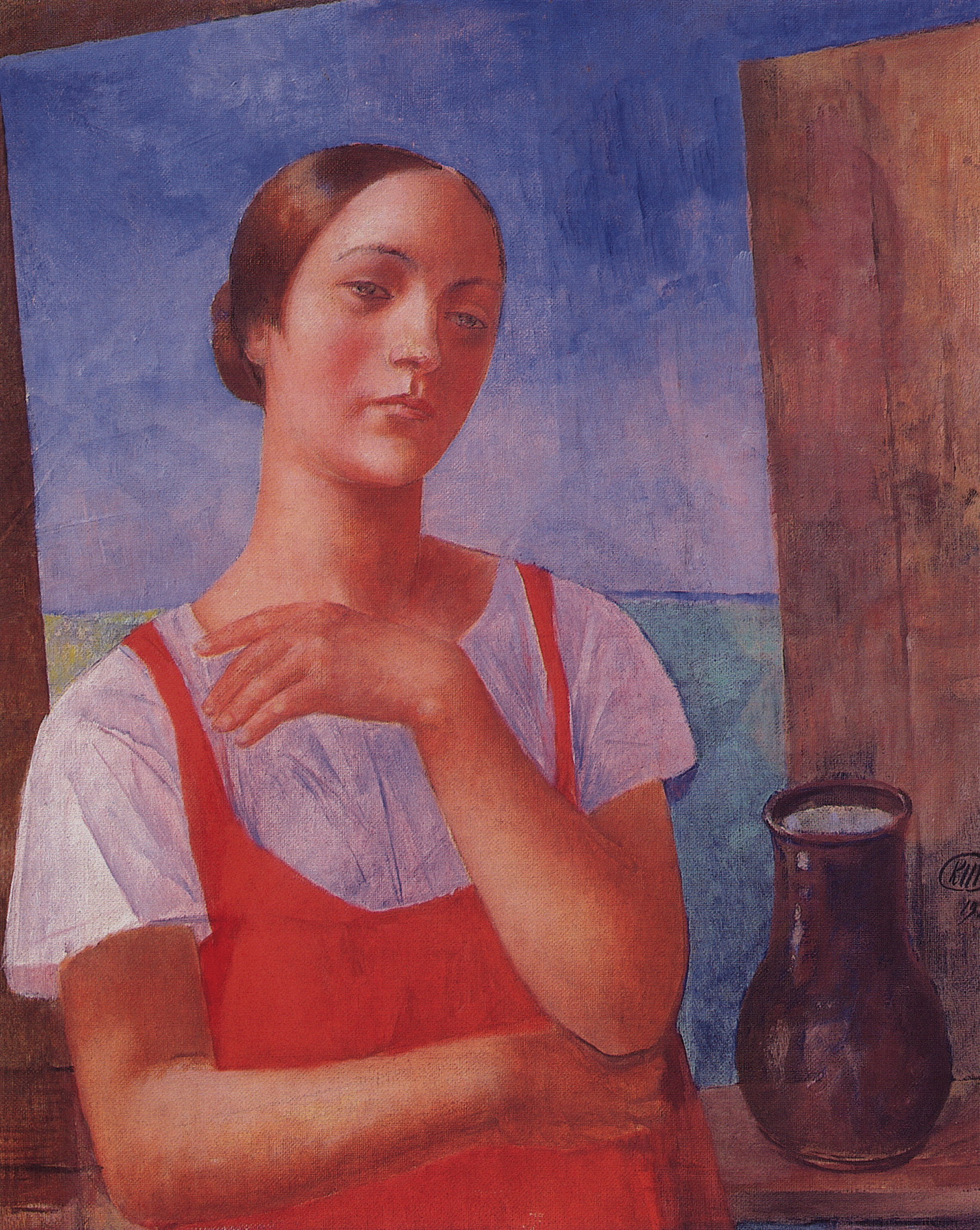Петров-Водкин. Девушка в сарафане. 1928