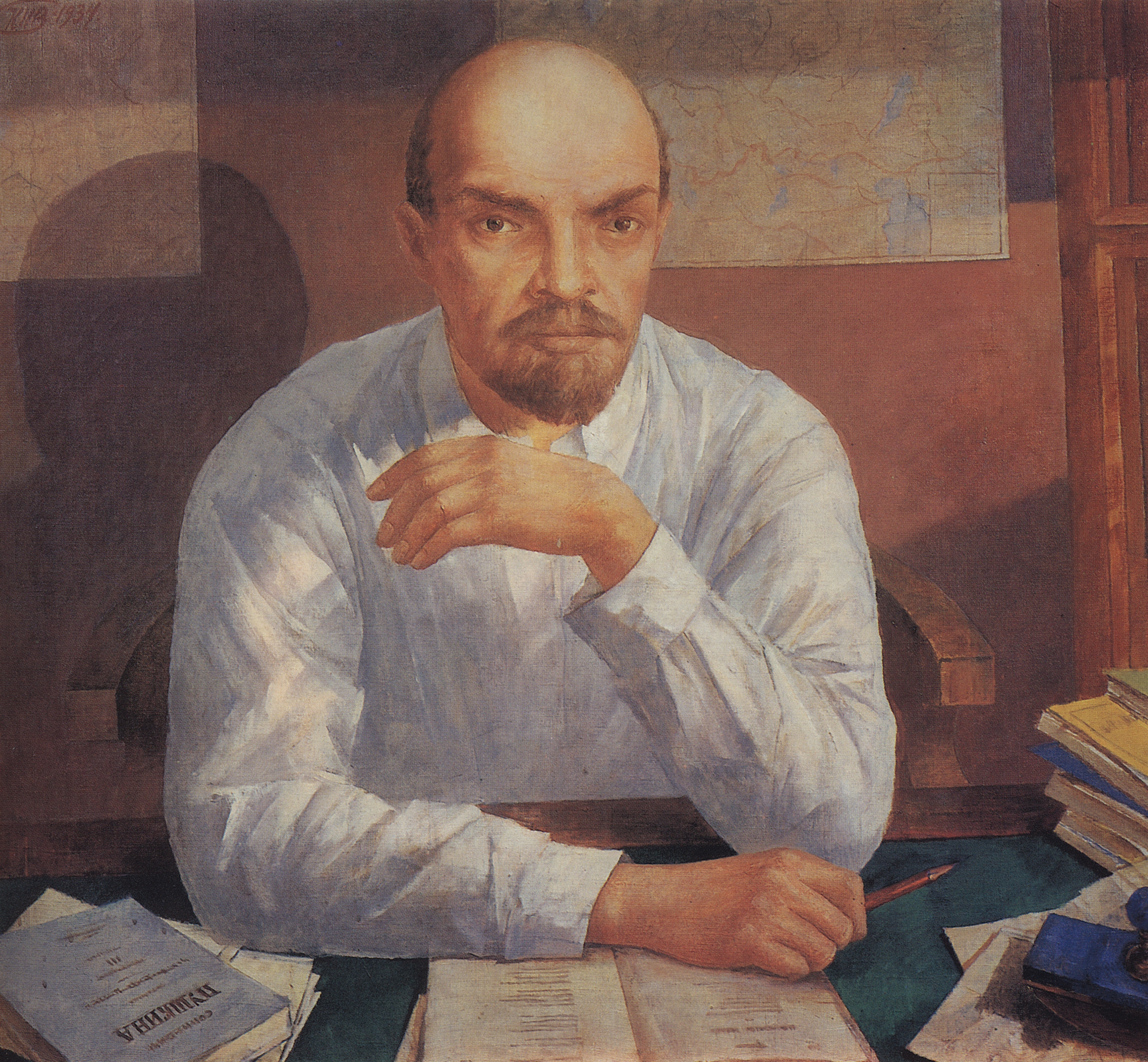 Петров-Водкин. Портрет В.И.Ленина. 1934