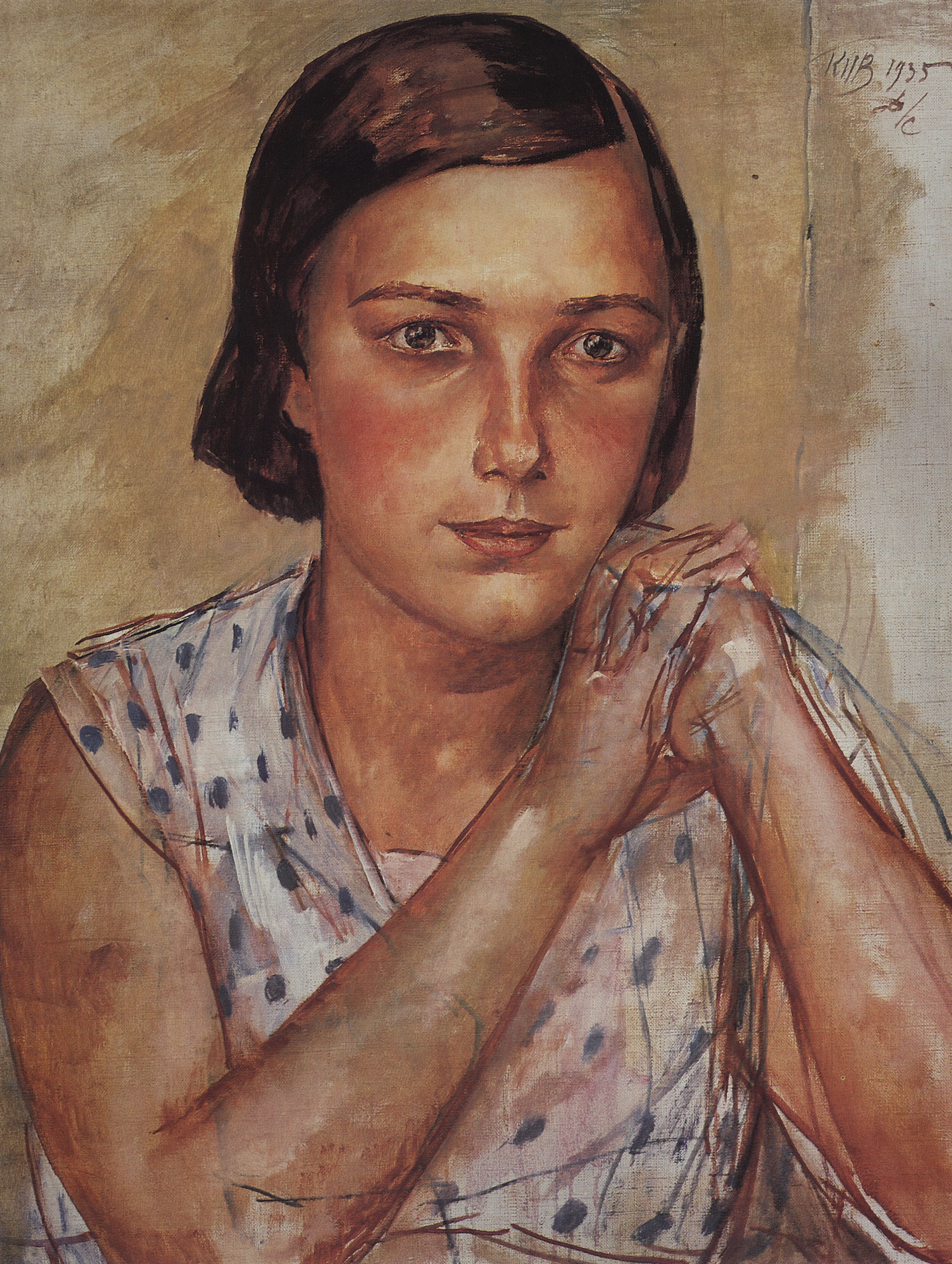 Петров-Водкин. Портрет дочери художника. 1935