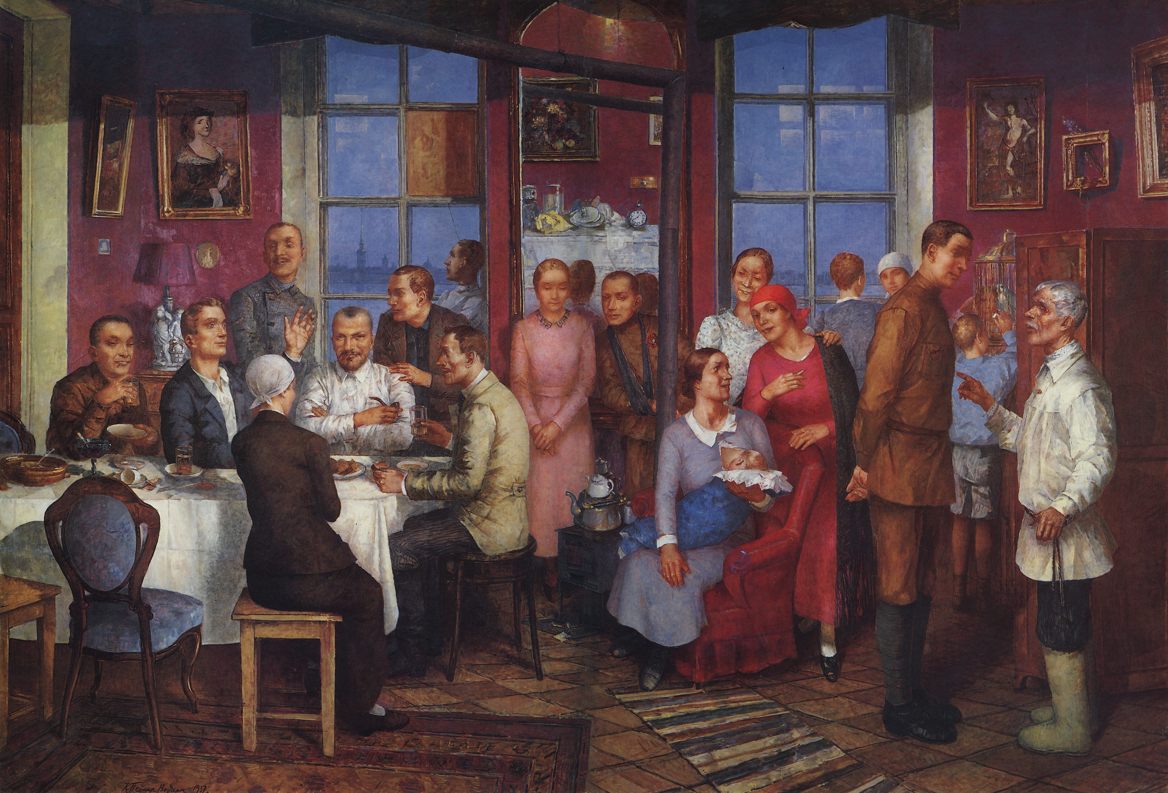 Петров-Водкин. Новоселье (Рабочий Петроград). 1937