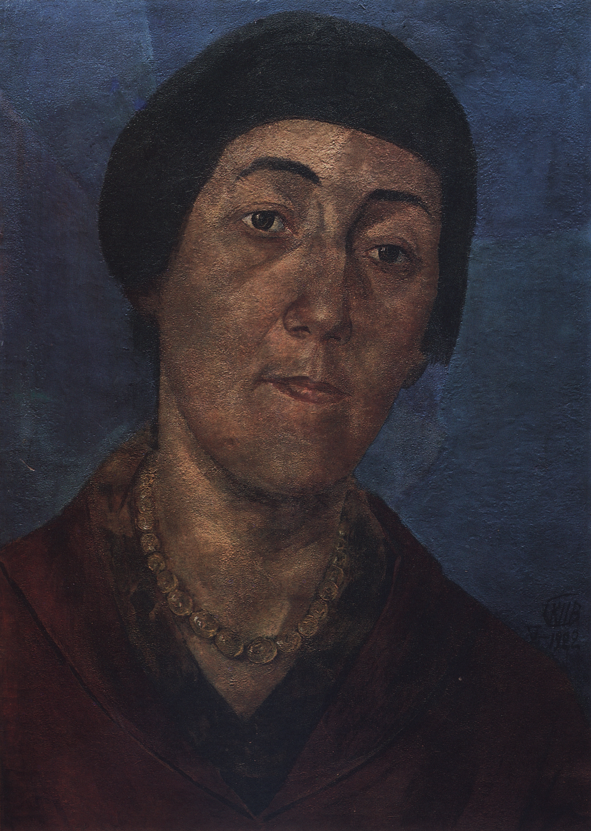Петров-Водкин. Портрет М.Ф.Петровой-Водкиной, жены художника. 1922