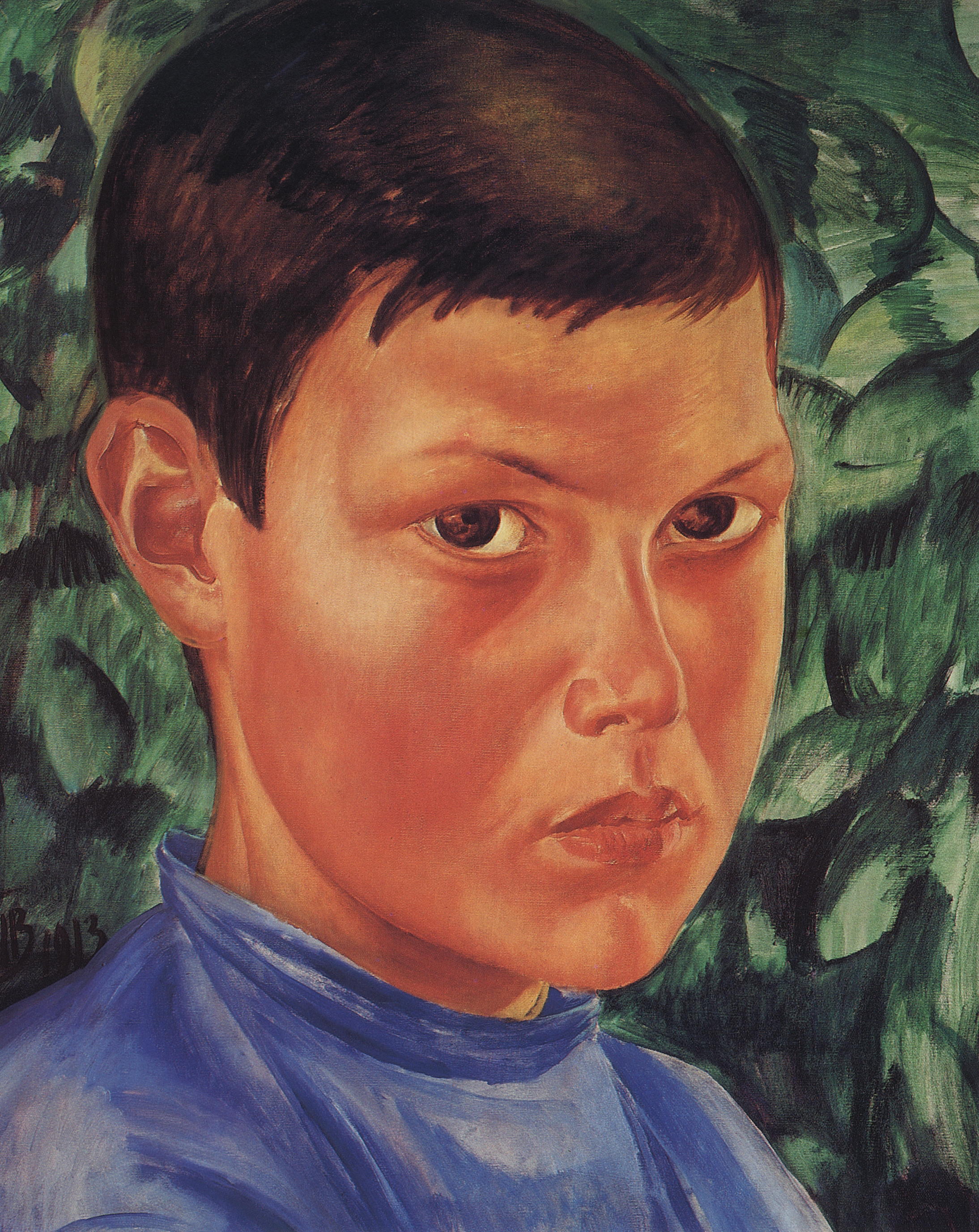 Петров-Водкин. Портрет мальчика. 1913