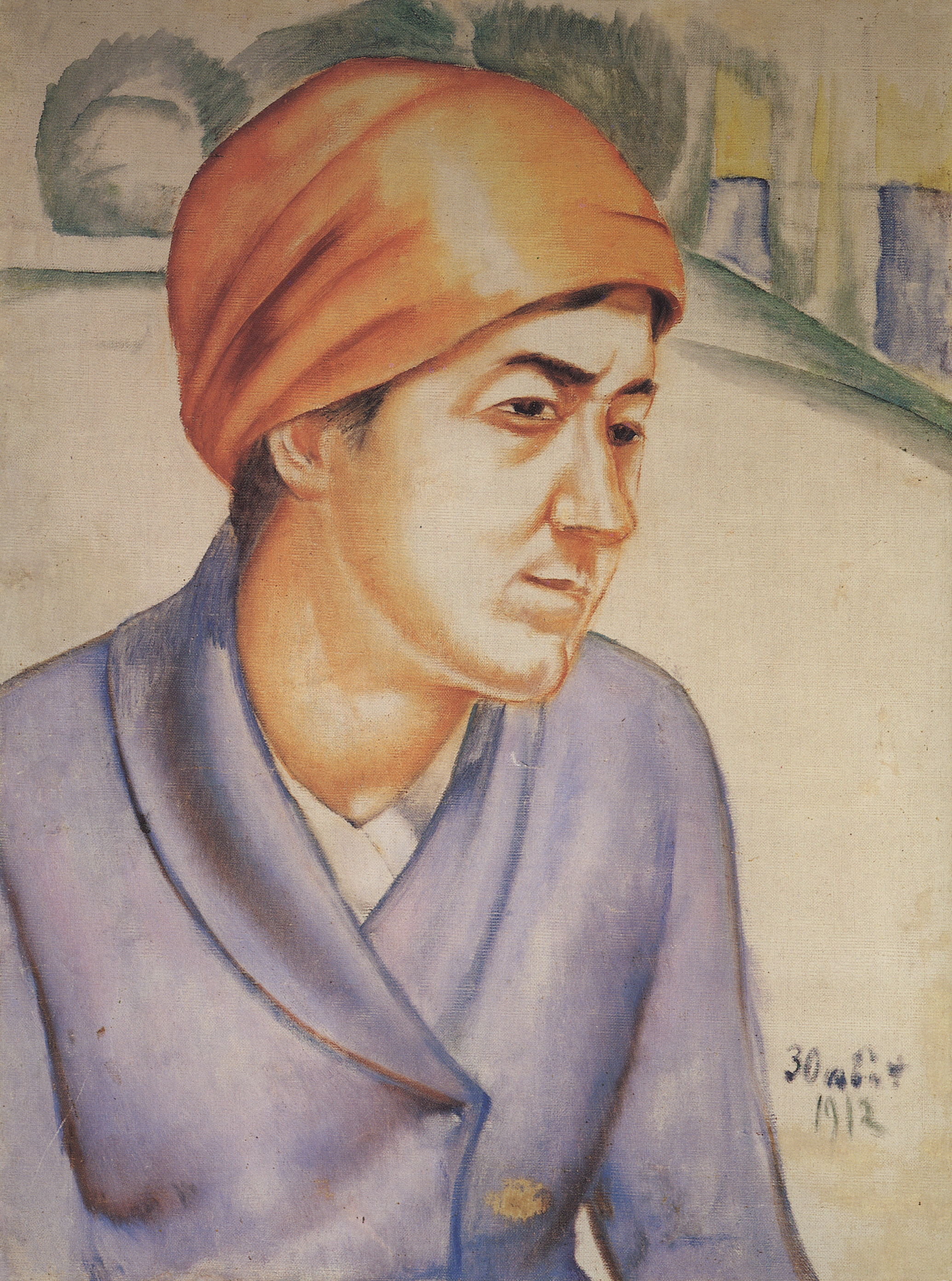 Петров-Водкин. Портрет М.Ф.Петровой-Водкиной. 1912