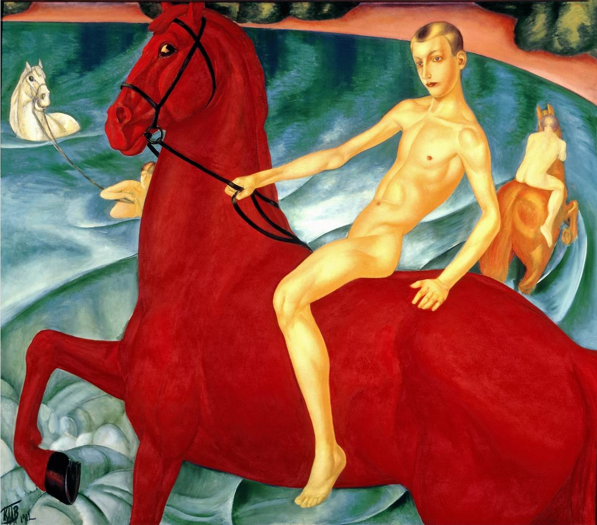 Петров-Водкин. Купание красного коня. 1912
