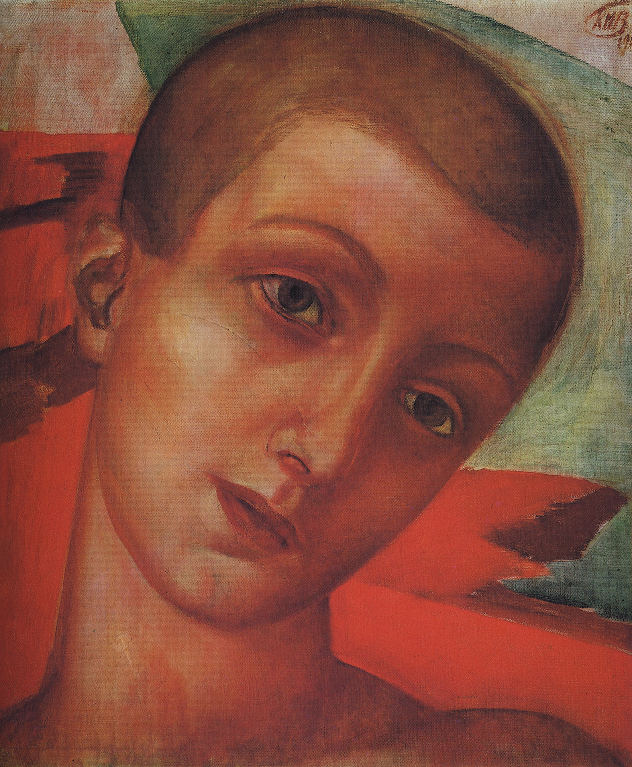 Петров-Водкин. Голова юноши. 1910
