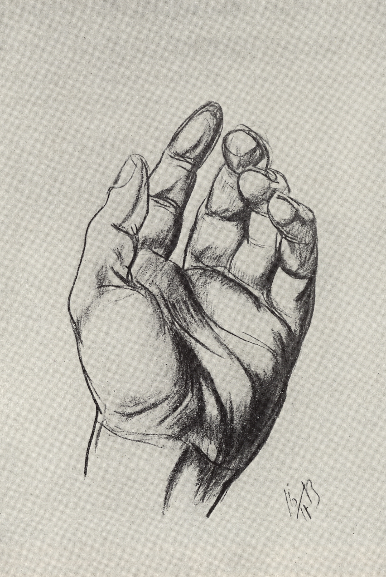 Петров-Водкин. Рисунок руки. 1913