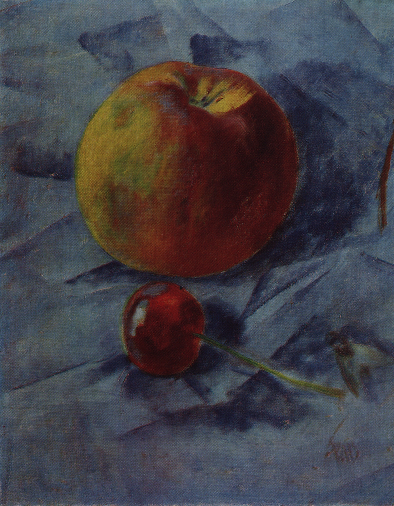 Петров-Водкин. Яблоко и вишня. 1917