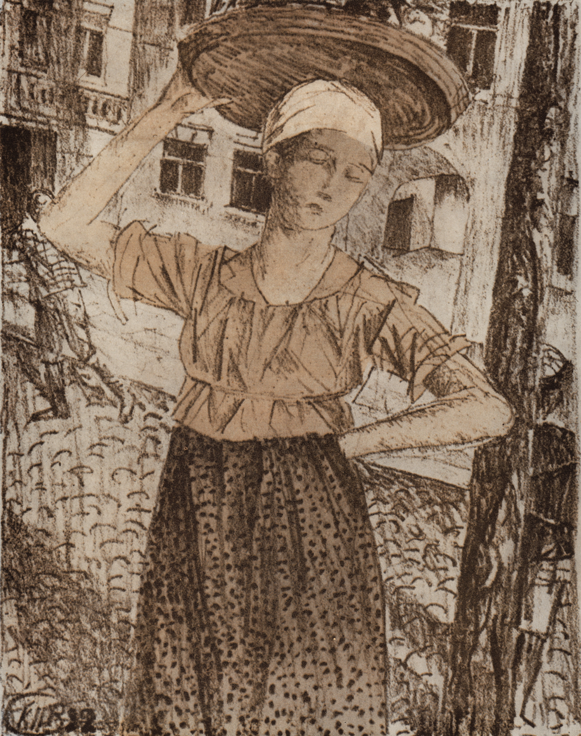 Петров-Водкин. Разносчица. 1922