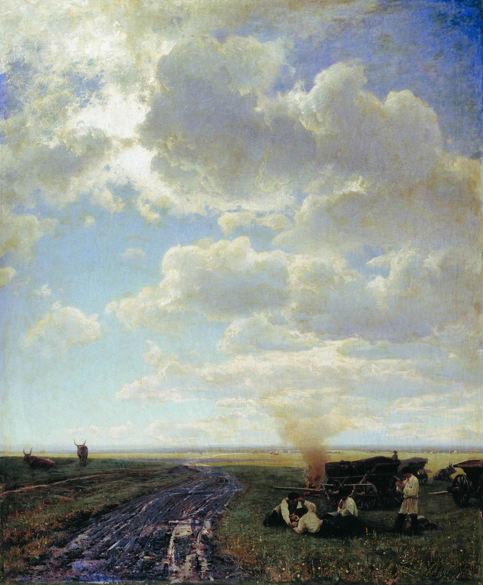 Орловский В.. Отдых в степи. 1884