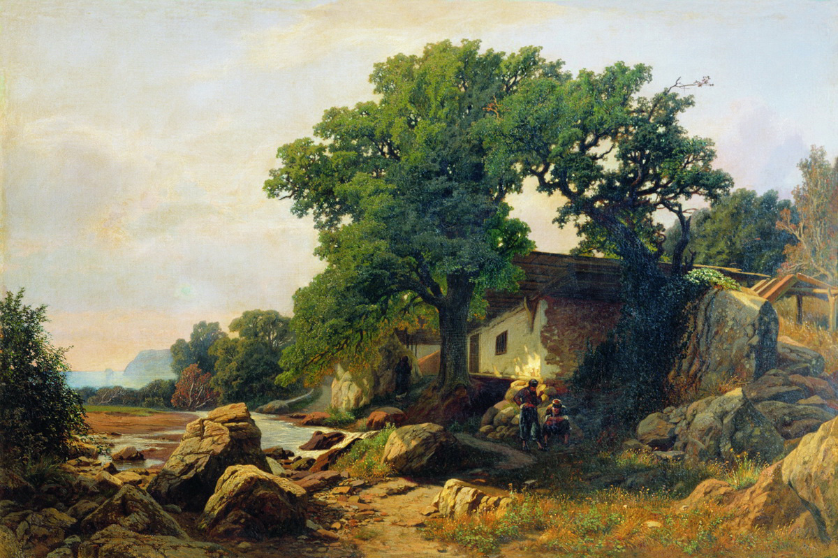 Орловский В.. Пейзаж в окрестностях Алушты. 1870