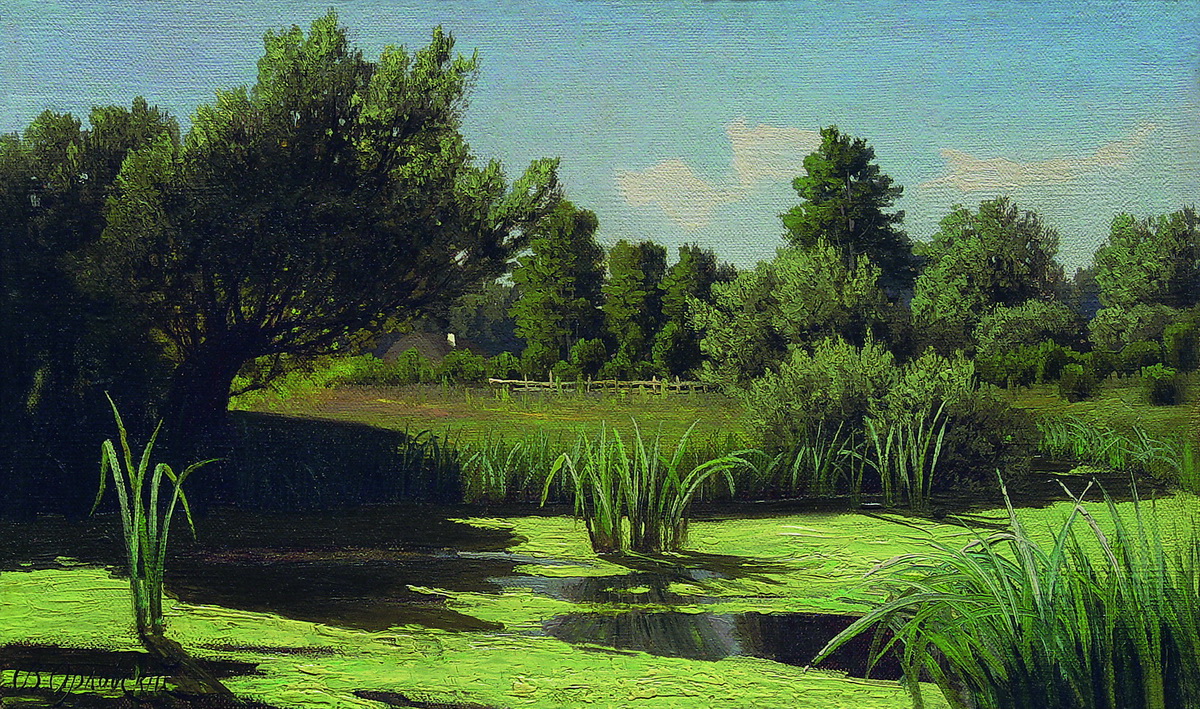 Орловский В.. Пейзаж. Камыши на реке. 1880-1890-е