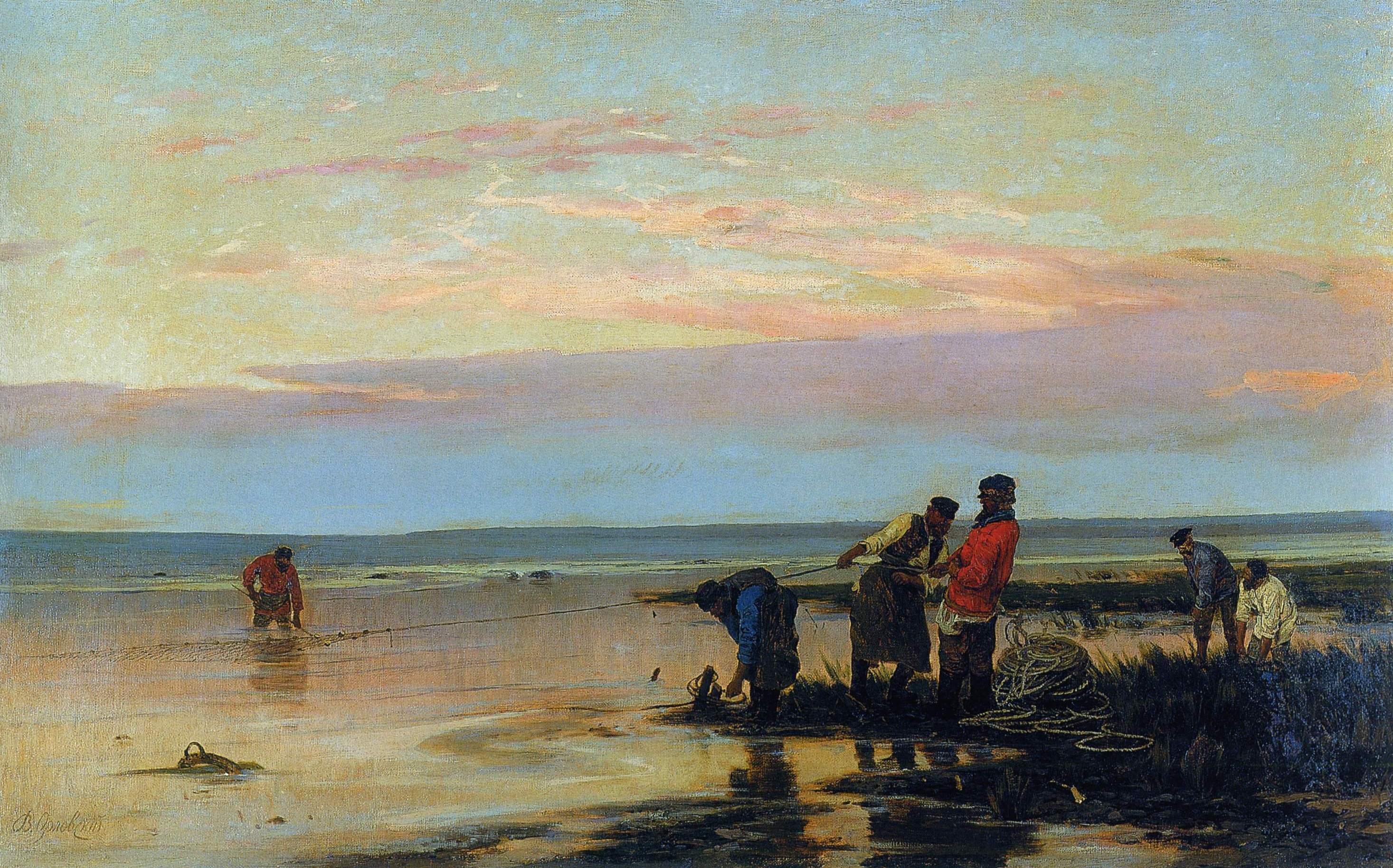 Орловский В.. Рыбаки (Мотив Петербургского побережья) . 1877