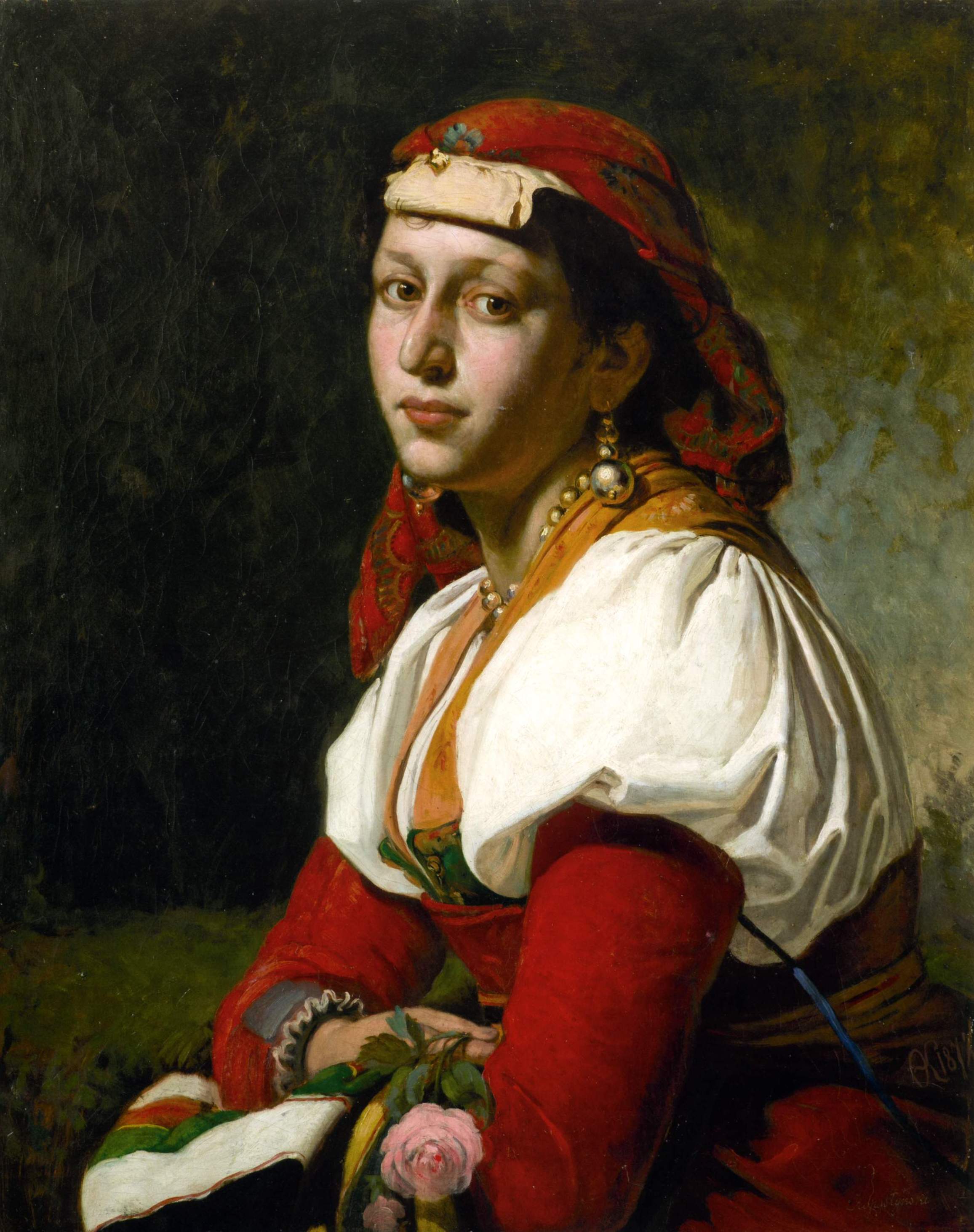 Копыстинский. Далматинка. (Портрет жены художника). 1872