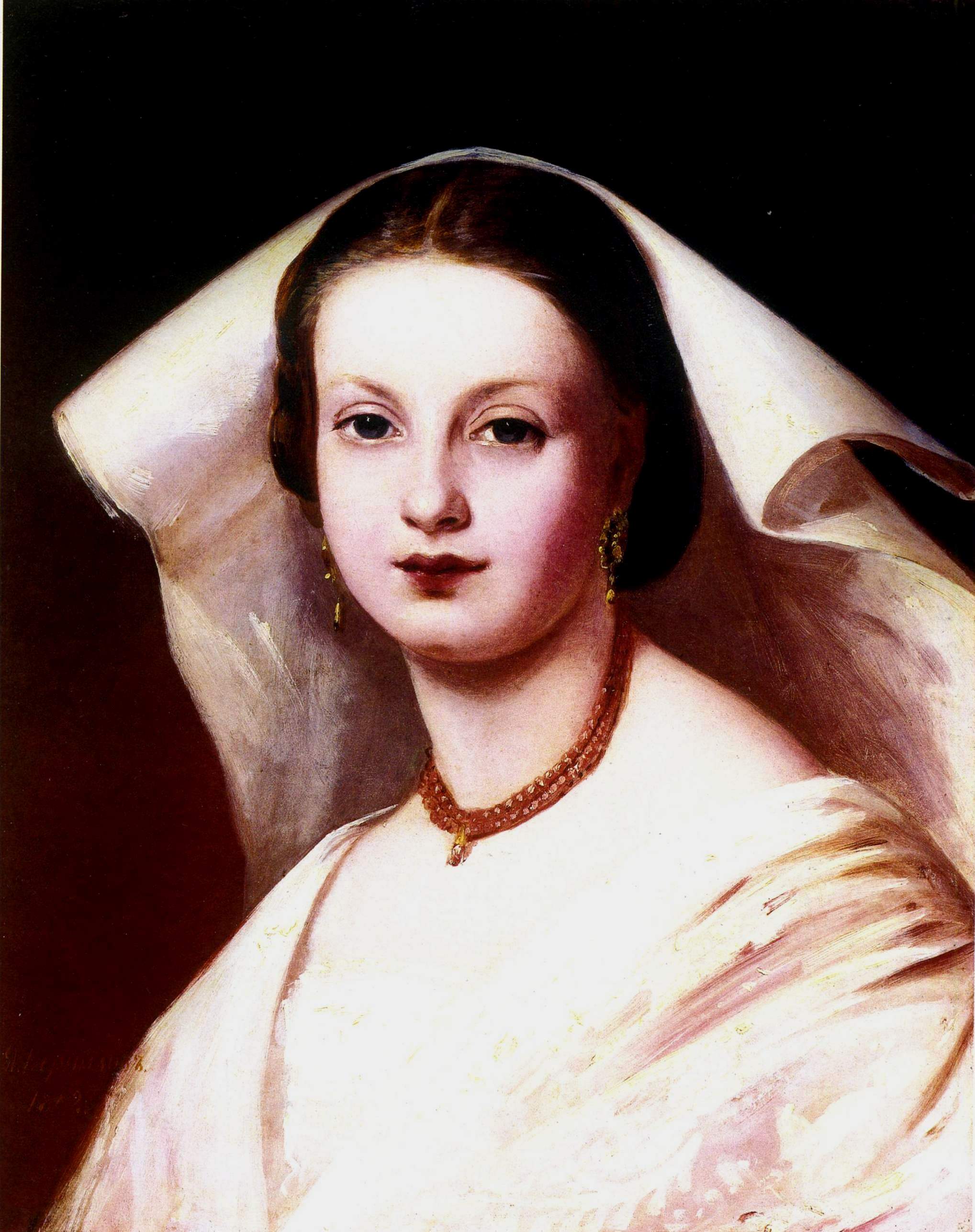 Корнилов. Женщина под белым покрывалом. 1862