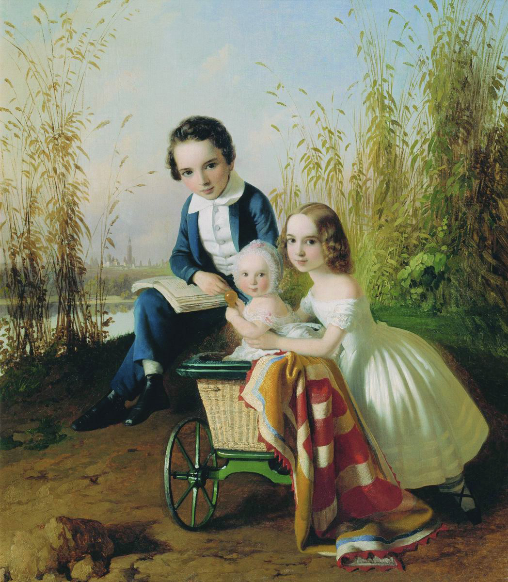 Нефф. Портрет детей Олсуфьевых. 1842