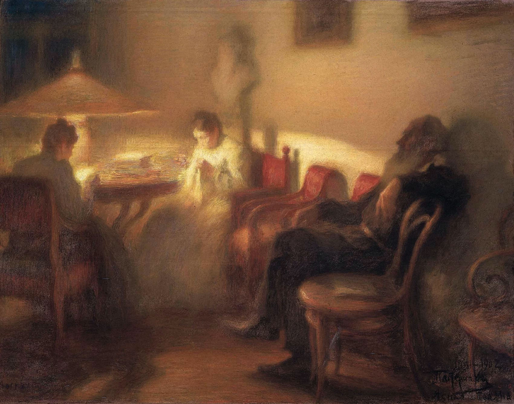 Пастернак. Л.Н. Толстой с семьей в Ясной Поляне. 1902
