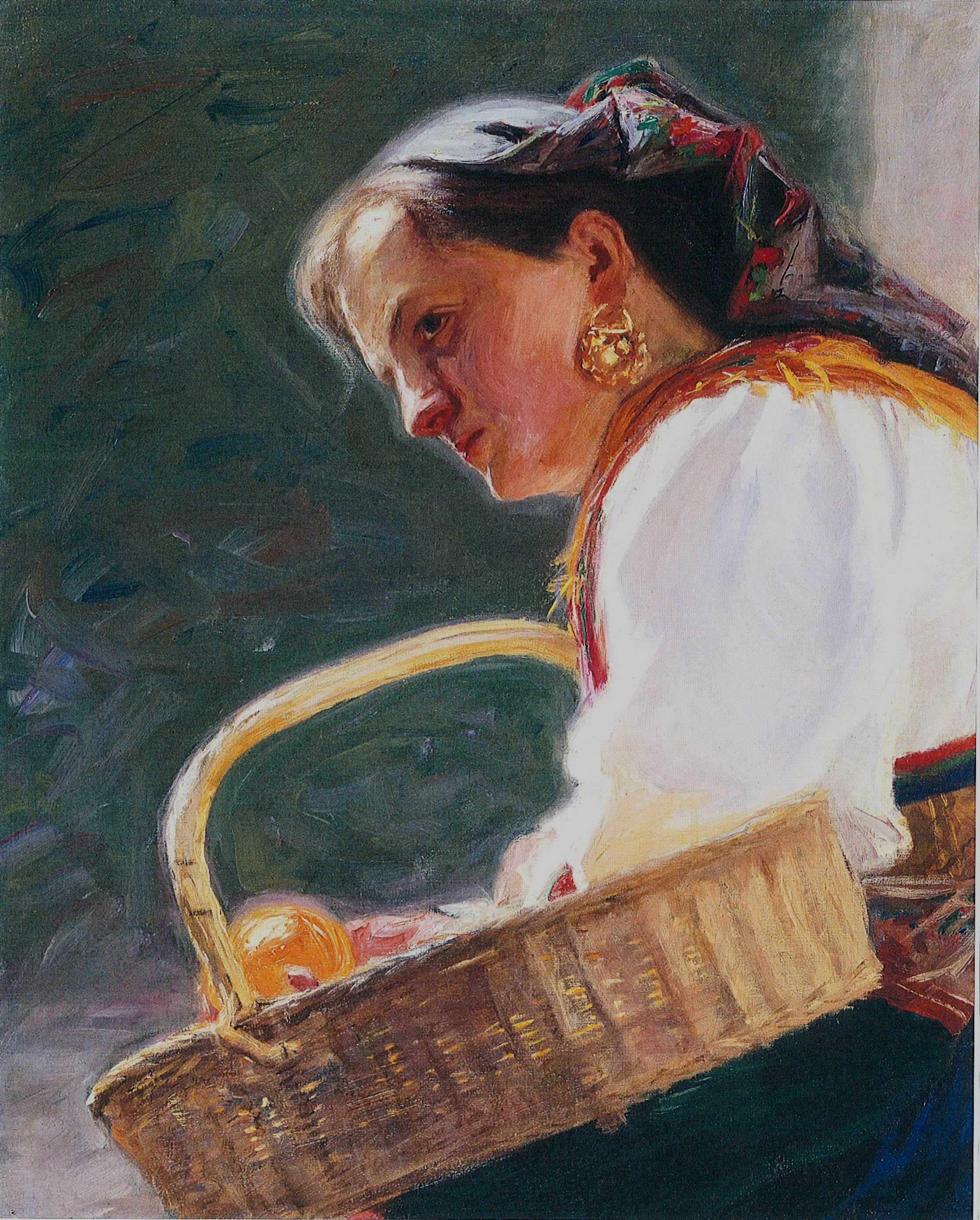 Сосенко. Продавщица апельсинов. 1912