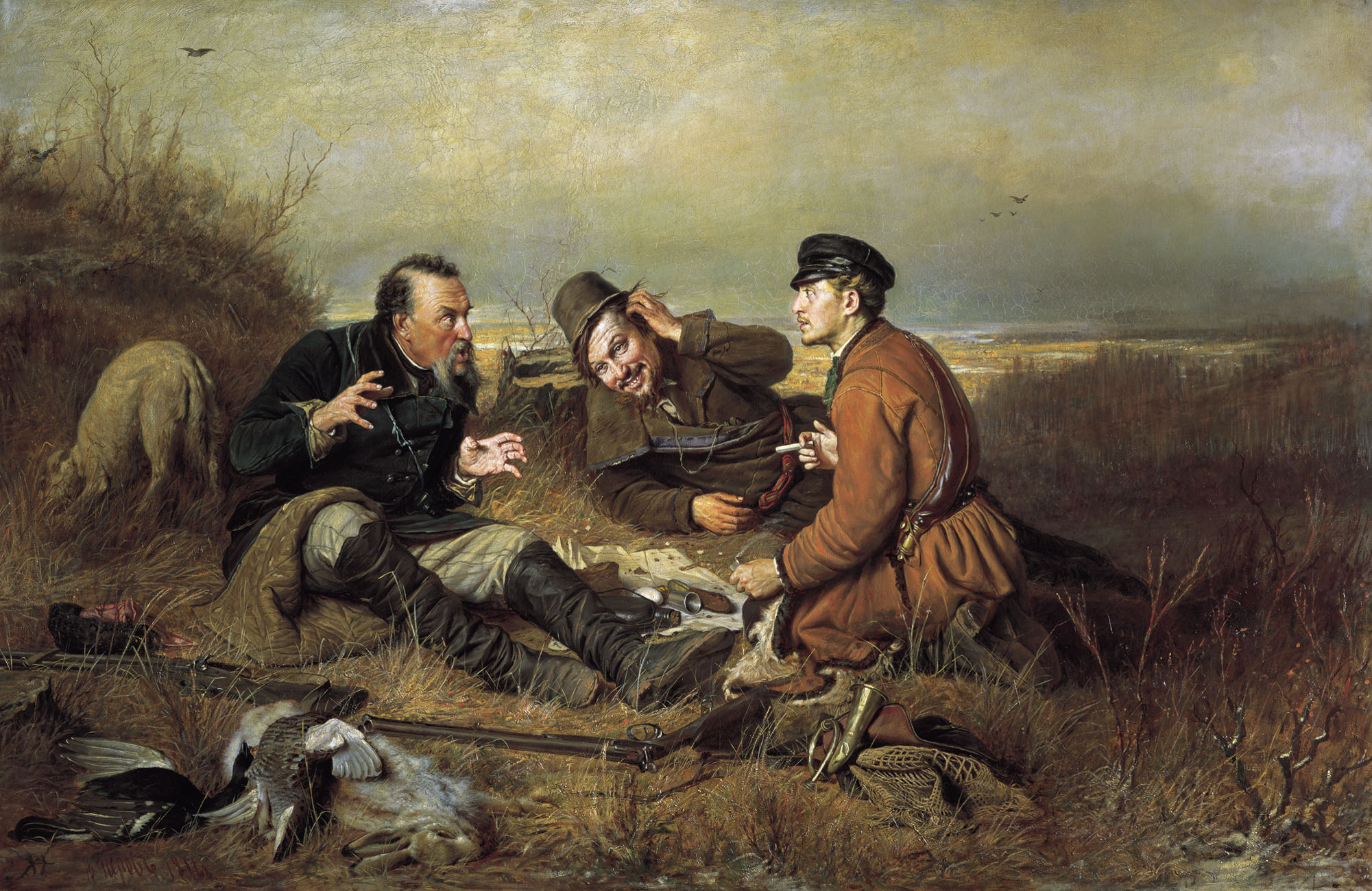 Перов. Охотники на привале. 1871