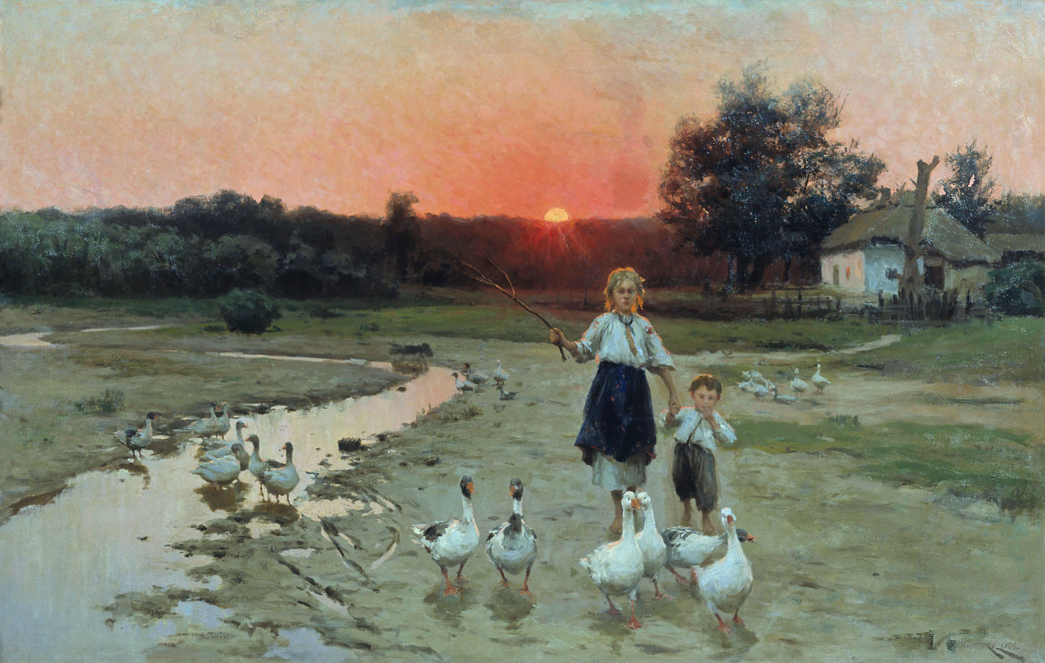 Пимоненко. Вечереет. 1900