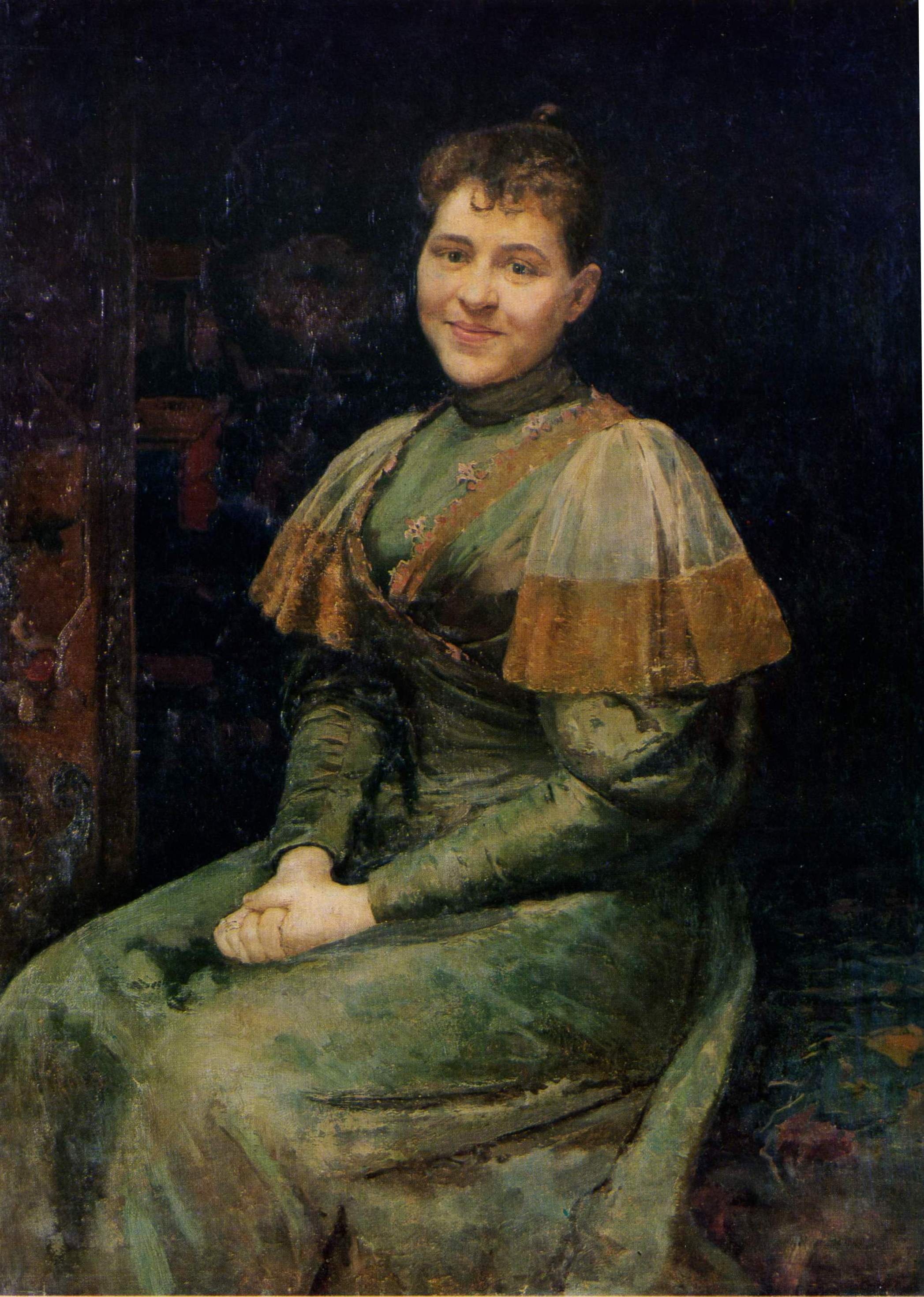 Пимоненко. Портрет жены художника, Александры Владимировны Пимоненко . 1893