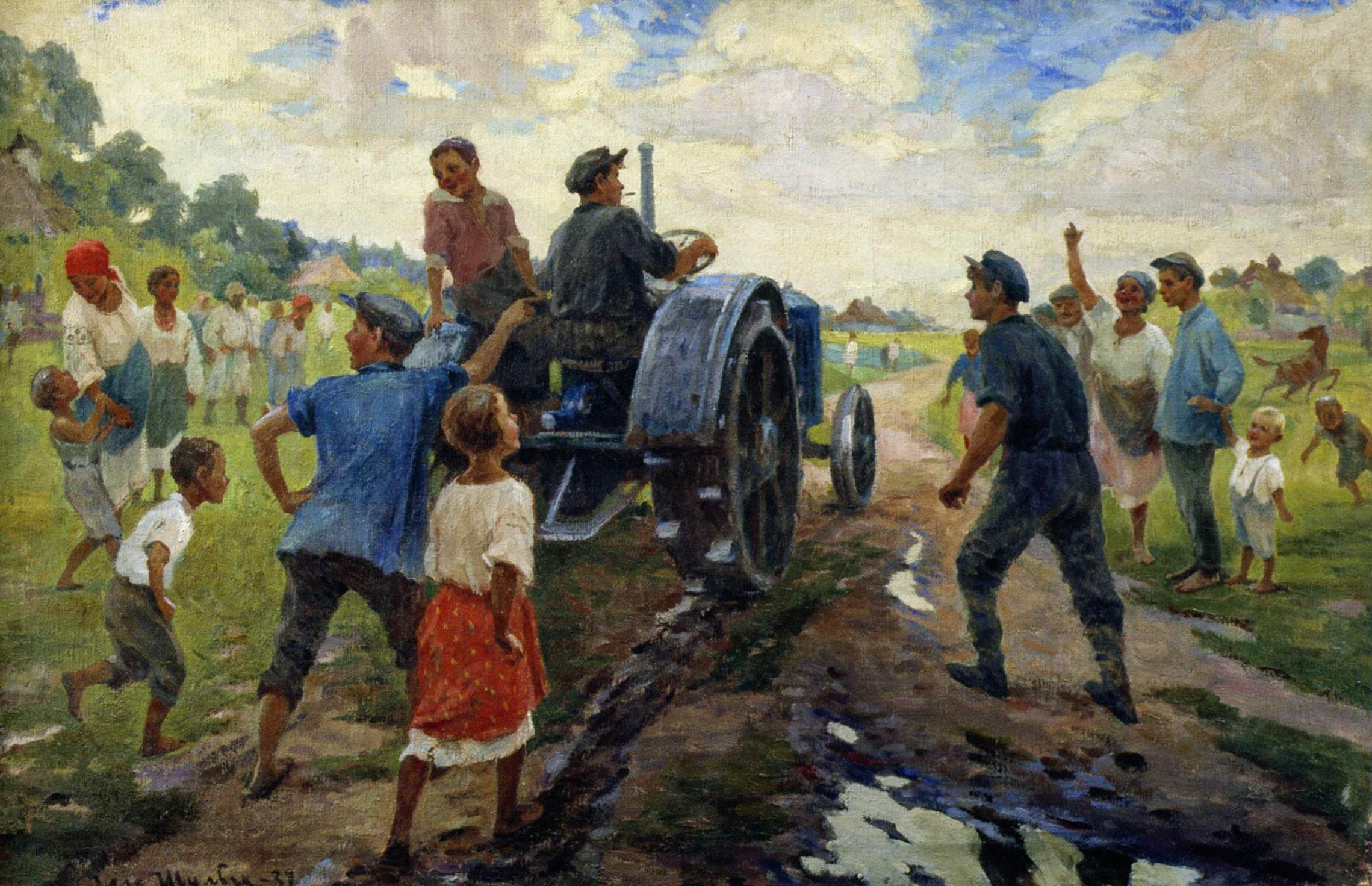 Шульга. Первый трактор на селе. 1937