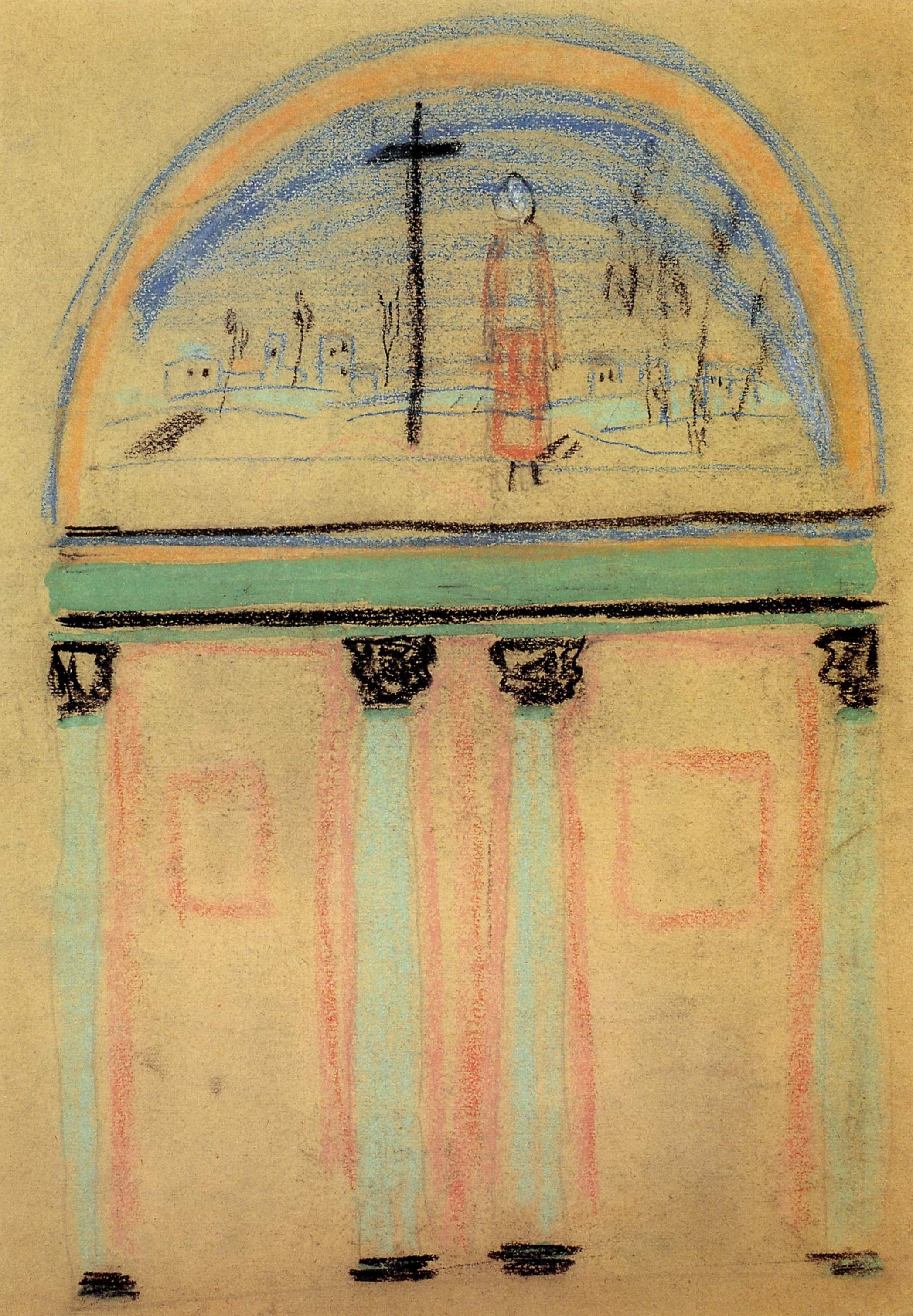 Малевич. Крестьянка и крест . 1930