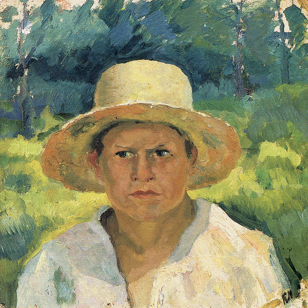 Малевич. Голова мальчика в шляпе. Начало 1930-х