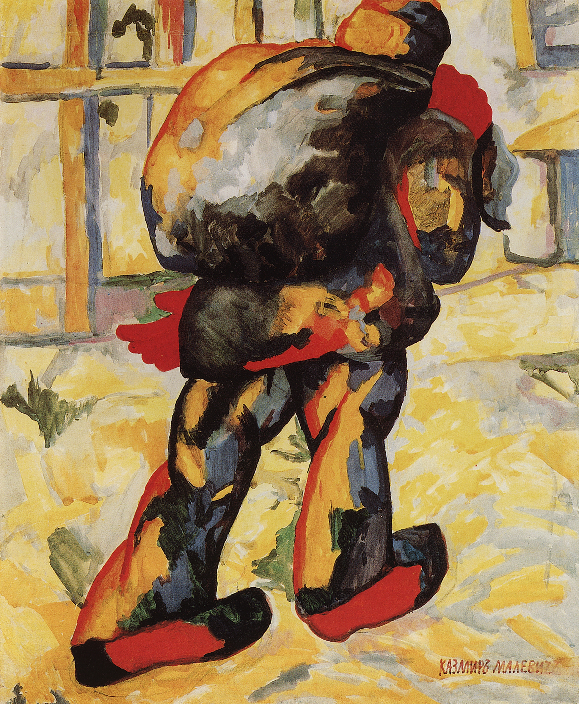 Малевич. Мужчина с мешком. Около 1911-1912