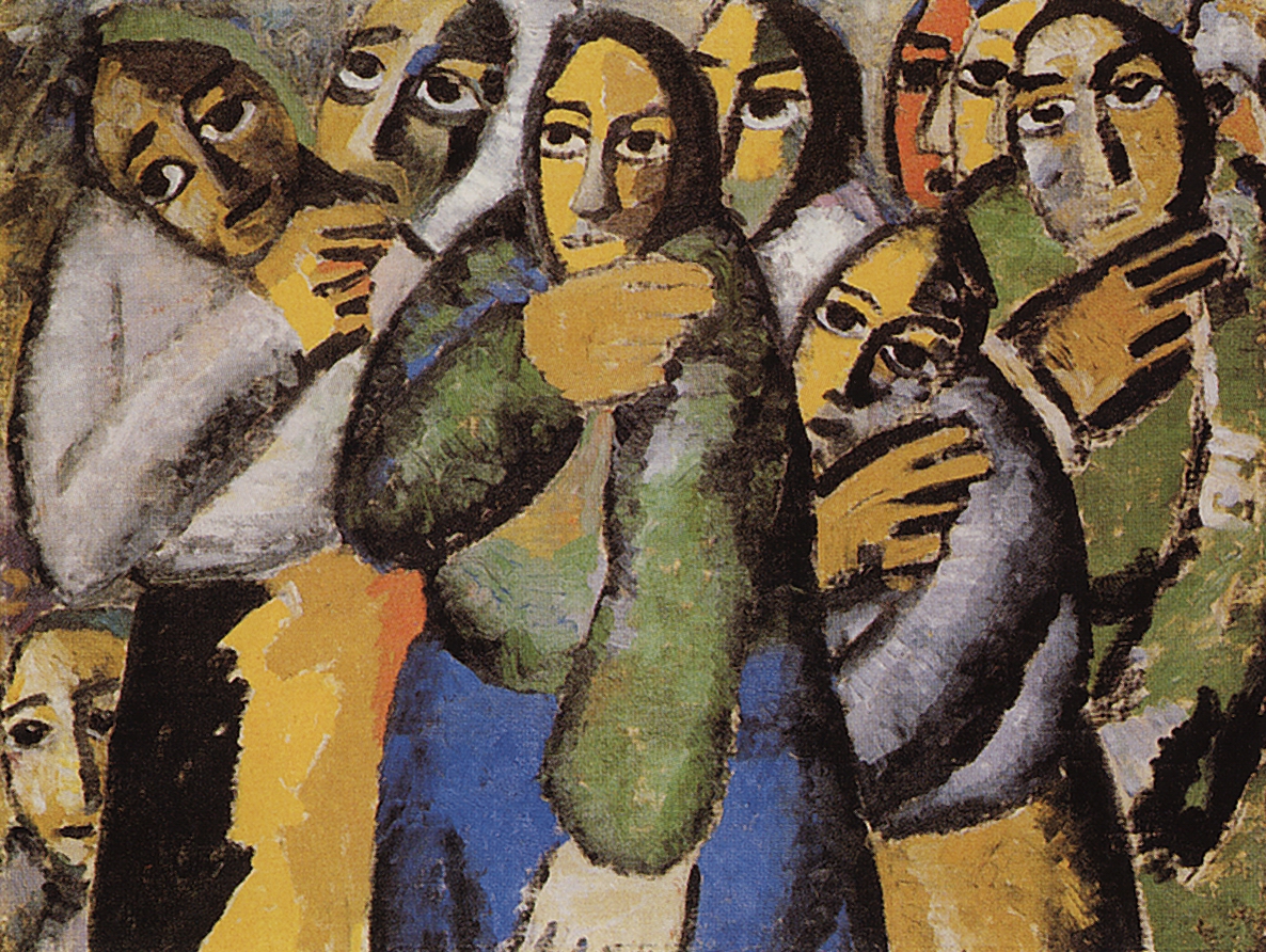 Малевич. Крестьянки в церкви. Около 1911-1912