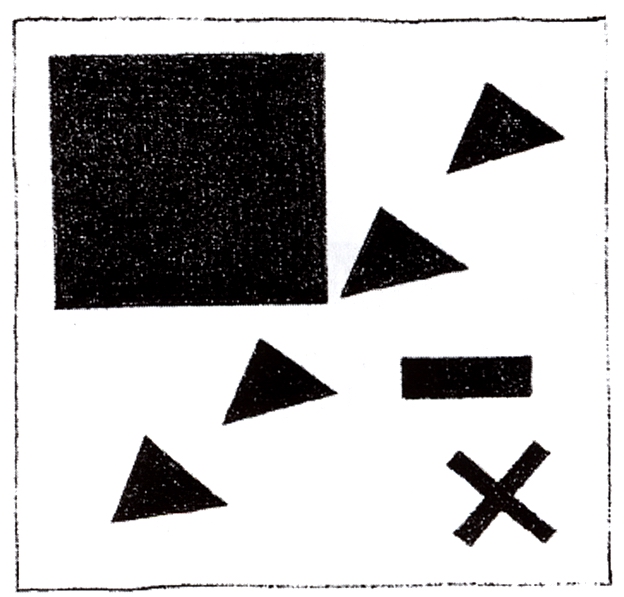 Малевич. Супрематическая группа с использованием треугольника. 1920-е