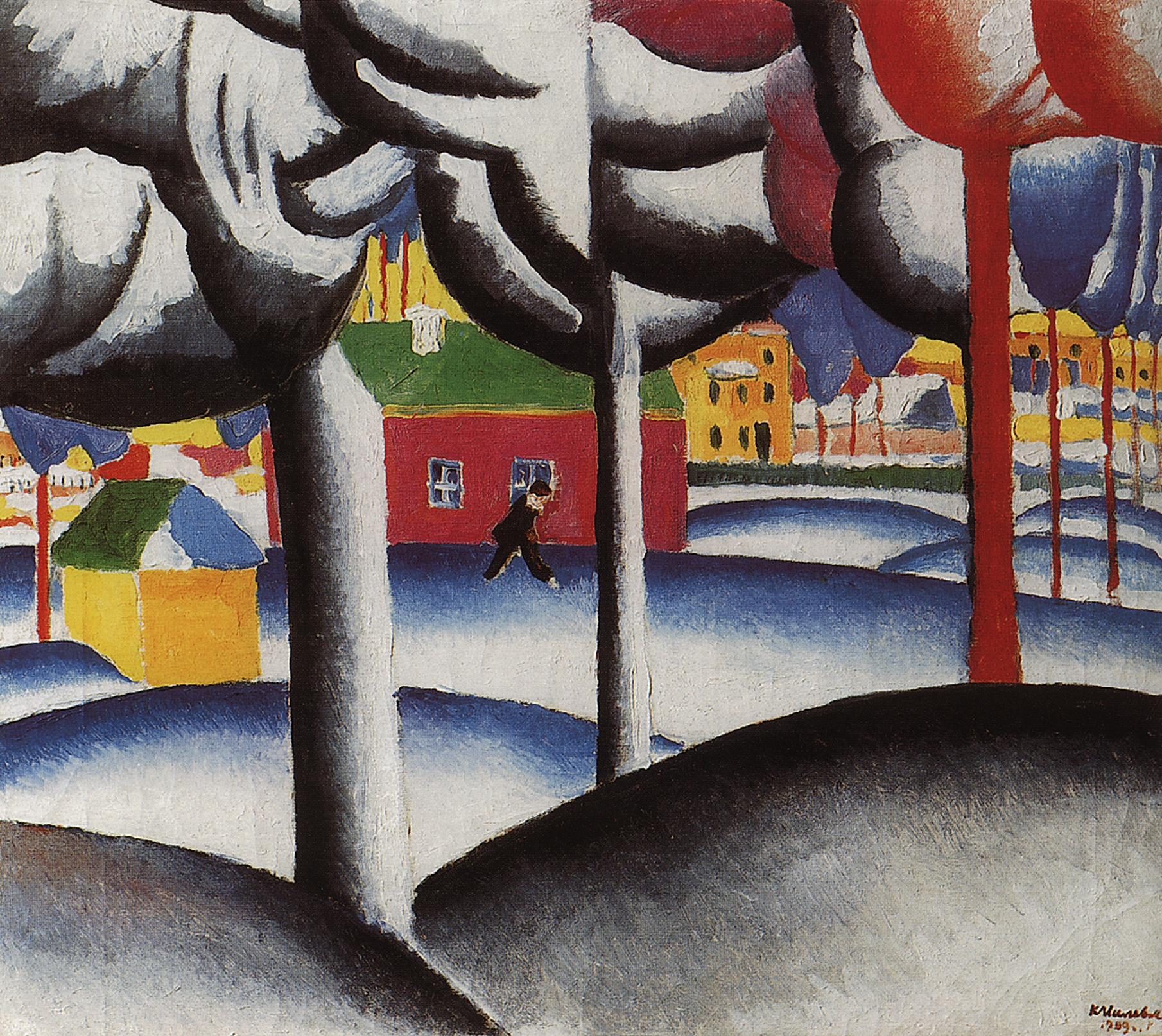Малевич. Зимний пейзаж. Около 1930