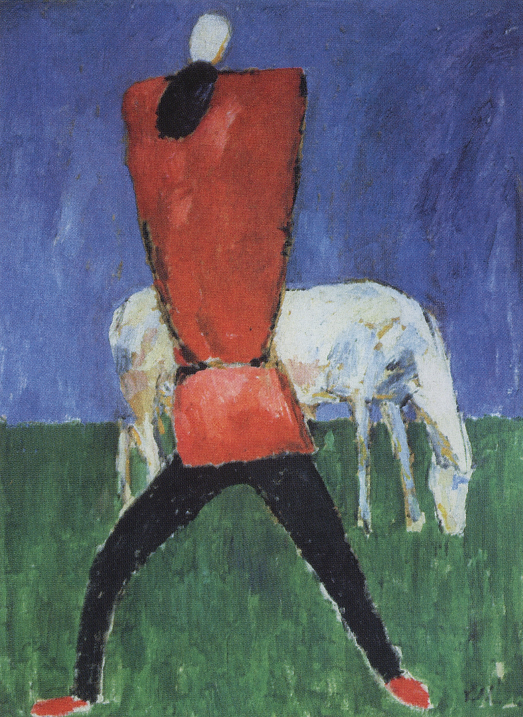 Малевич. Человек с лошадью. Около 1932