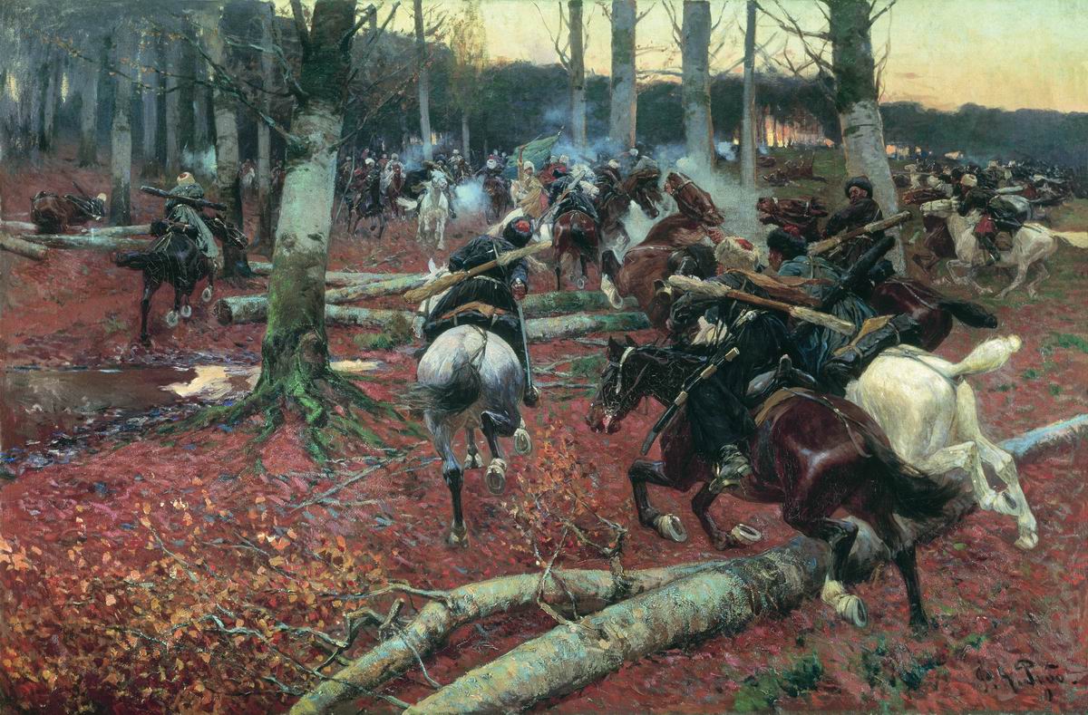 Рубо. Кавказская (конная) разведка. 1901