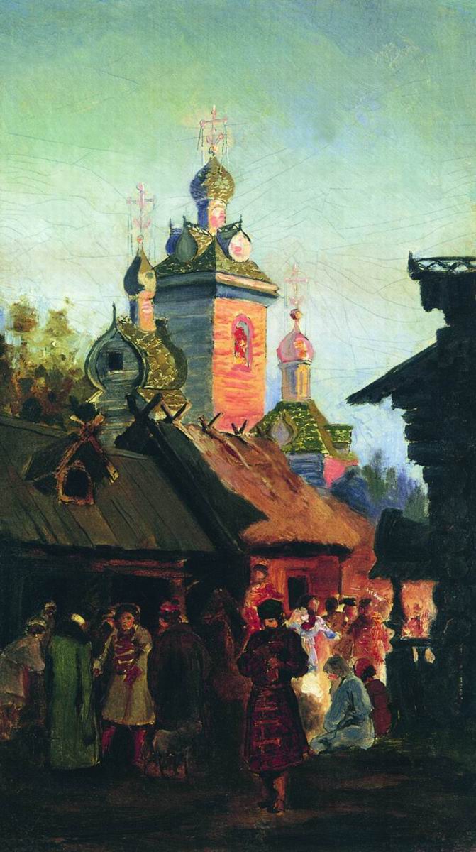 Рябушкин. Улица старой Москвы. 1890-е