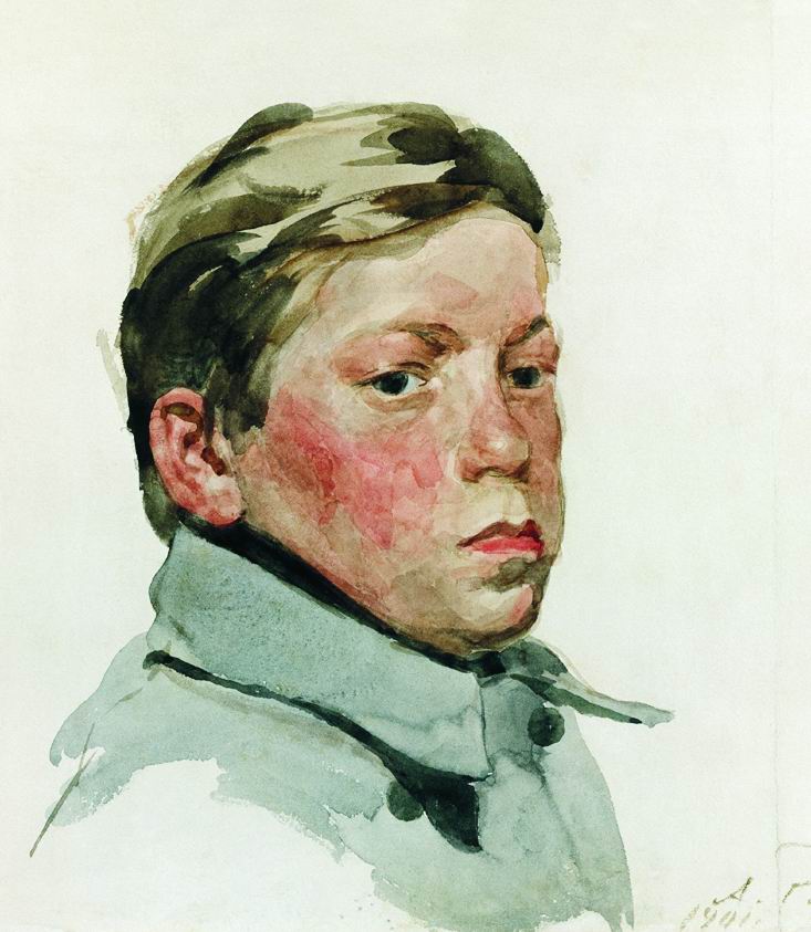 Рябушкин. Голова парня. 1901