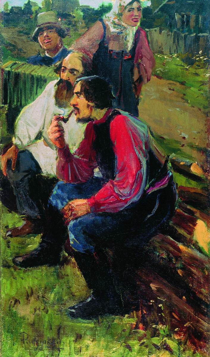 Рябушкин. На гулянке. 1899