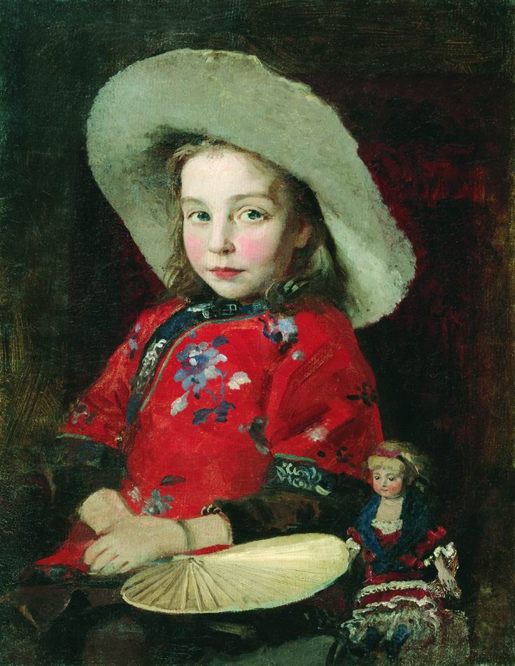 Рябушкин. Девочка с куклой. Первая половина 1890-х