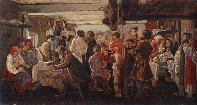 Рябушкин. Крестьянская свадьба. 1880
