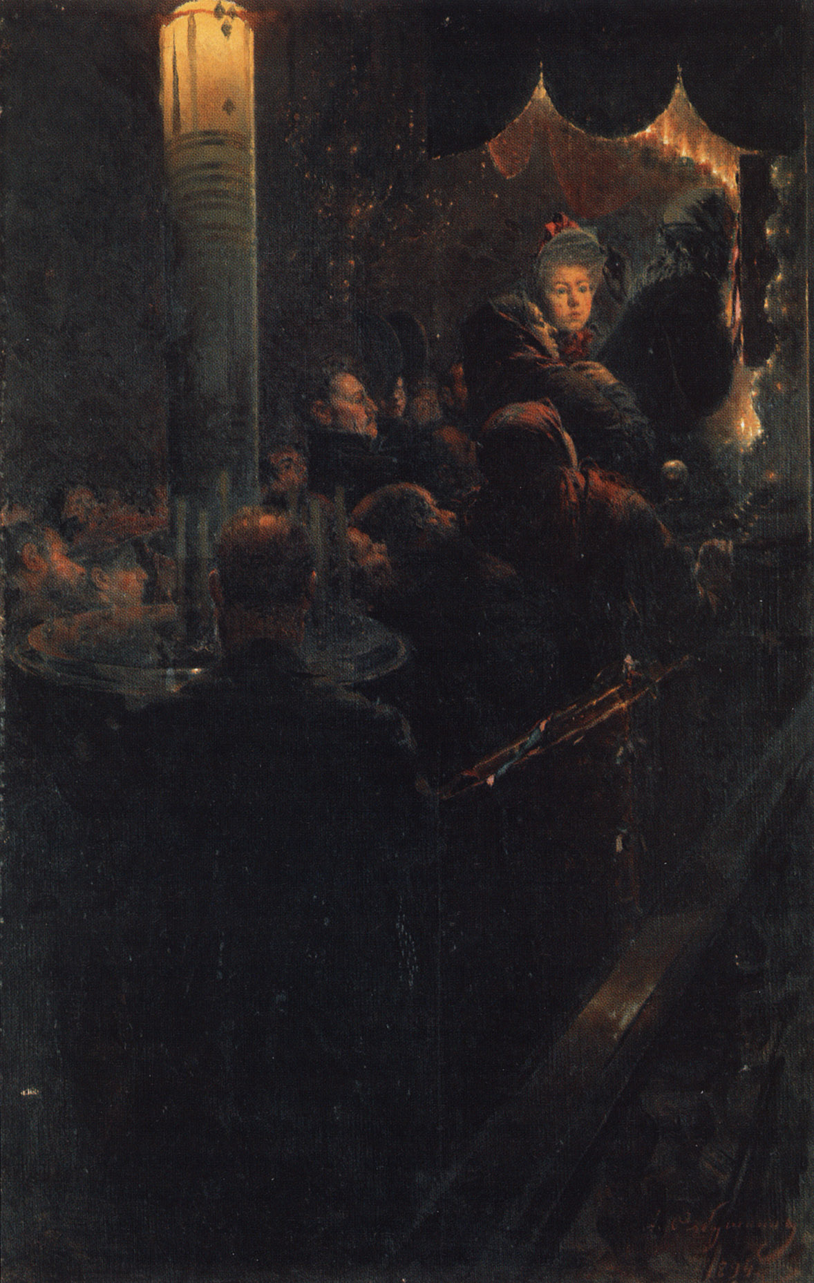 Рябушкин. У чудотворной иконы. 1894