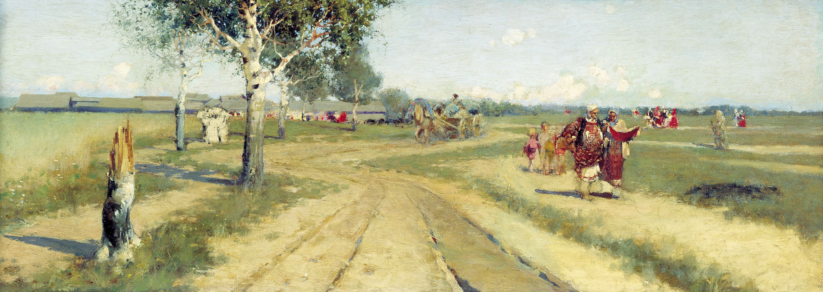 Рябушкин. Возвращение с ярмарки. 1886